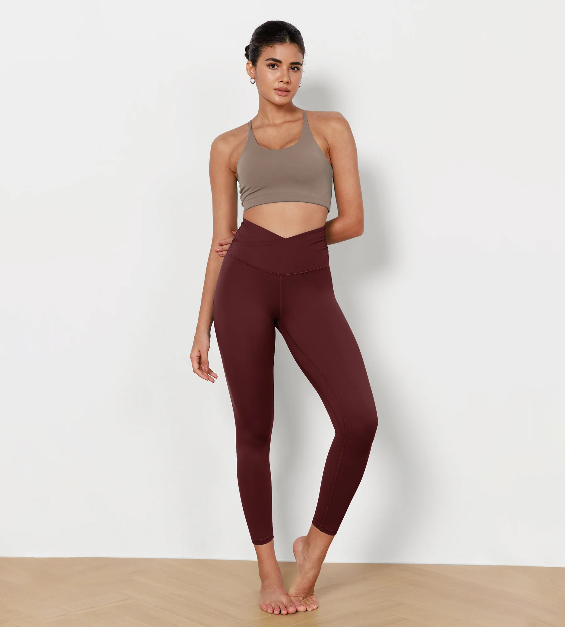 25" Cross Waist Running Leggings - Image 68
