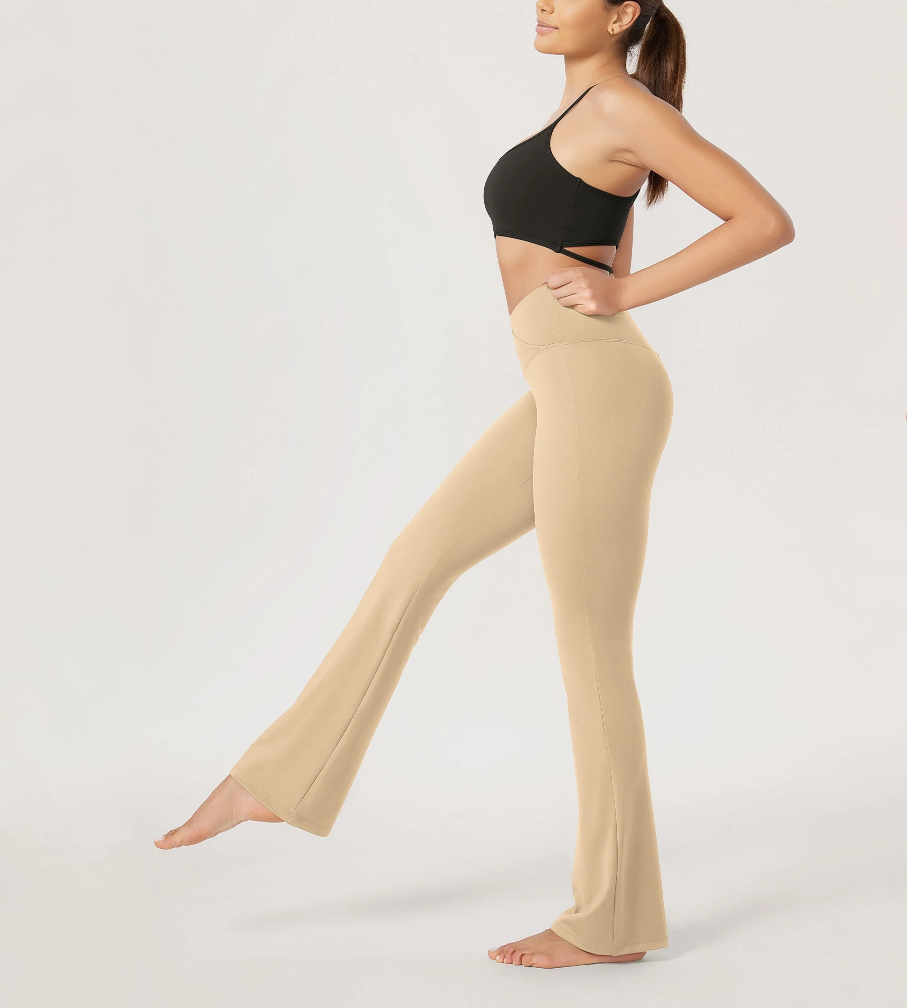 29” Cross Waist Sports Flare Yoga Pants - Image 32