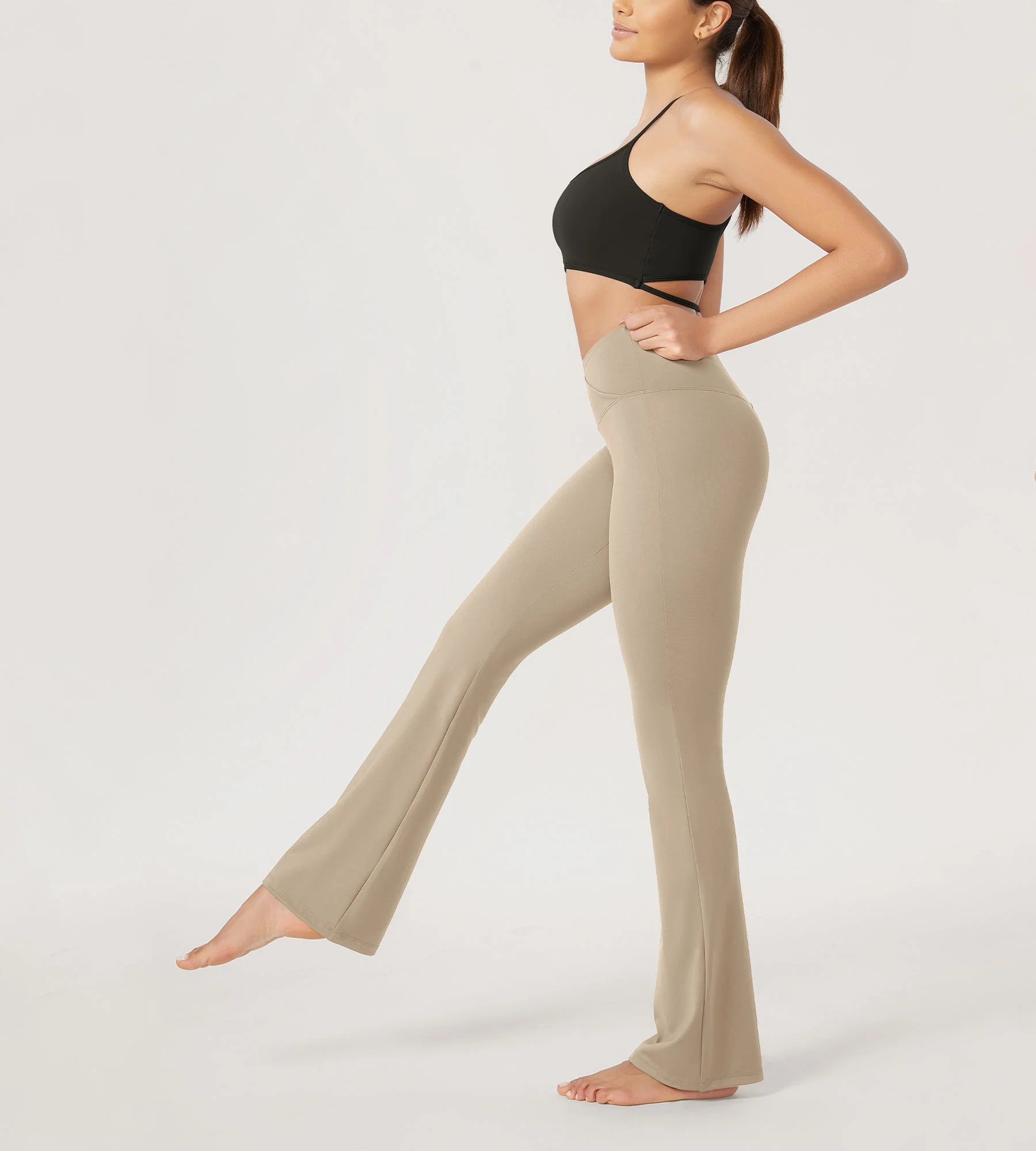 29” Cross Waist Sports Flare Yoga Pants - Image 34