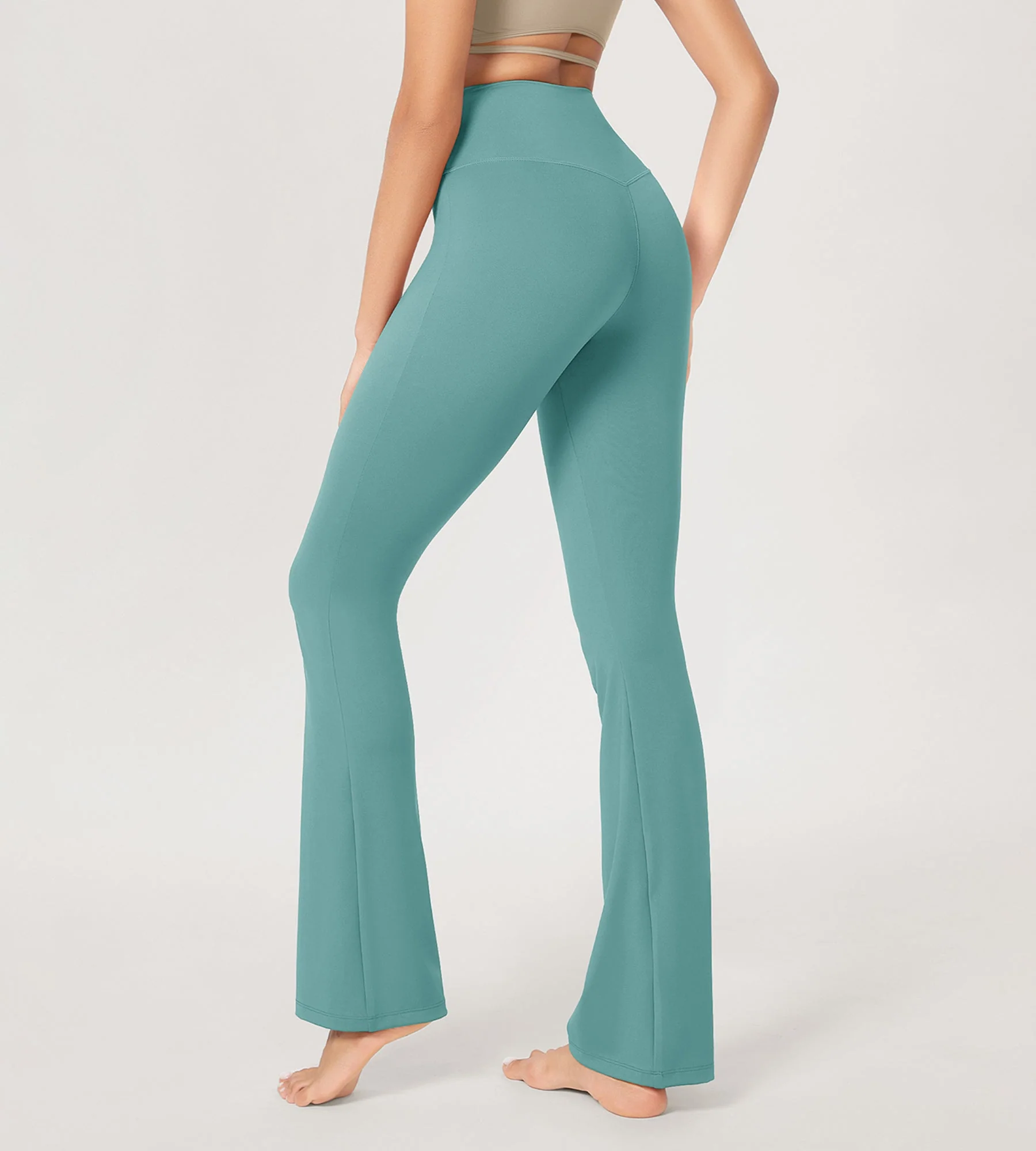 29” Cross Waist Sports Flare Yoga Pants - Image 71
