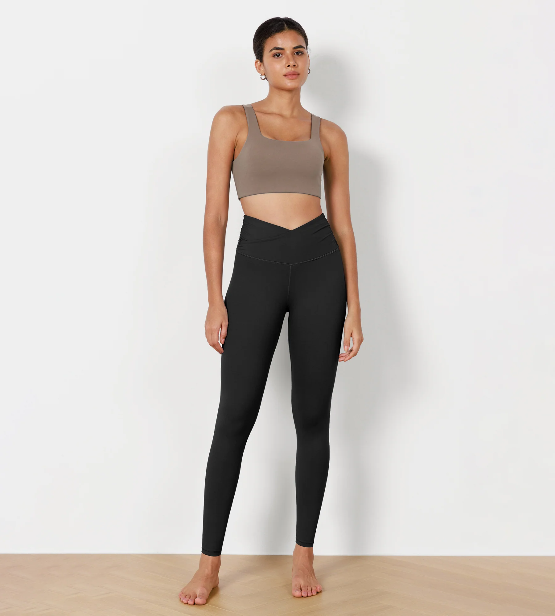 28" Cross Waist Sports Gym Yoga Leggings - Image 17