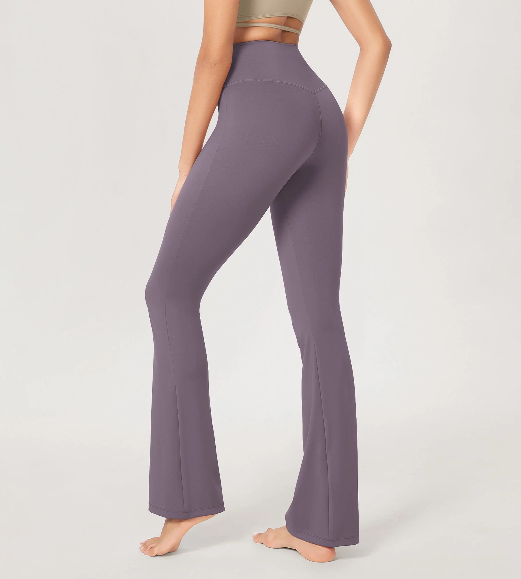 31” Cross Waist Workout Yoga Flare Pants - Image 16