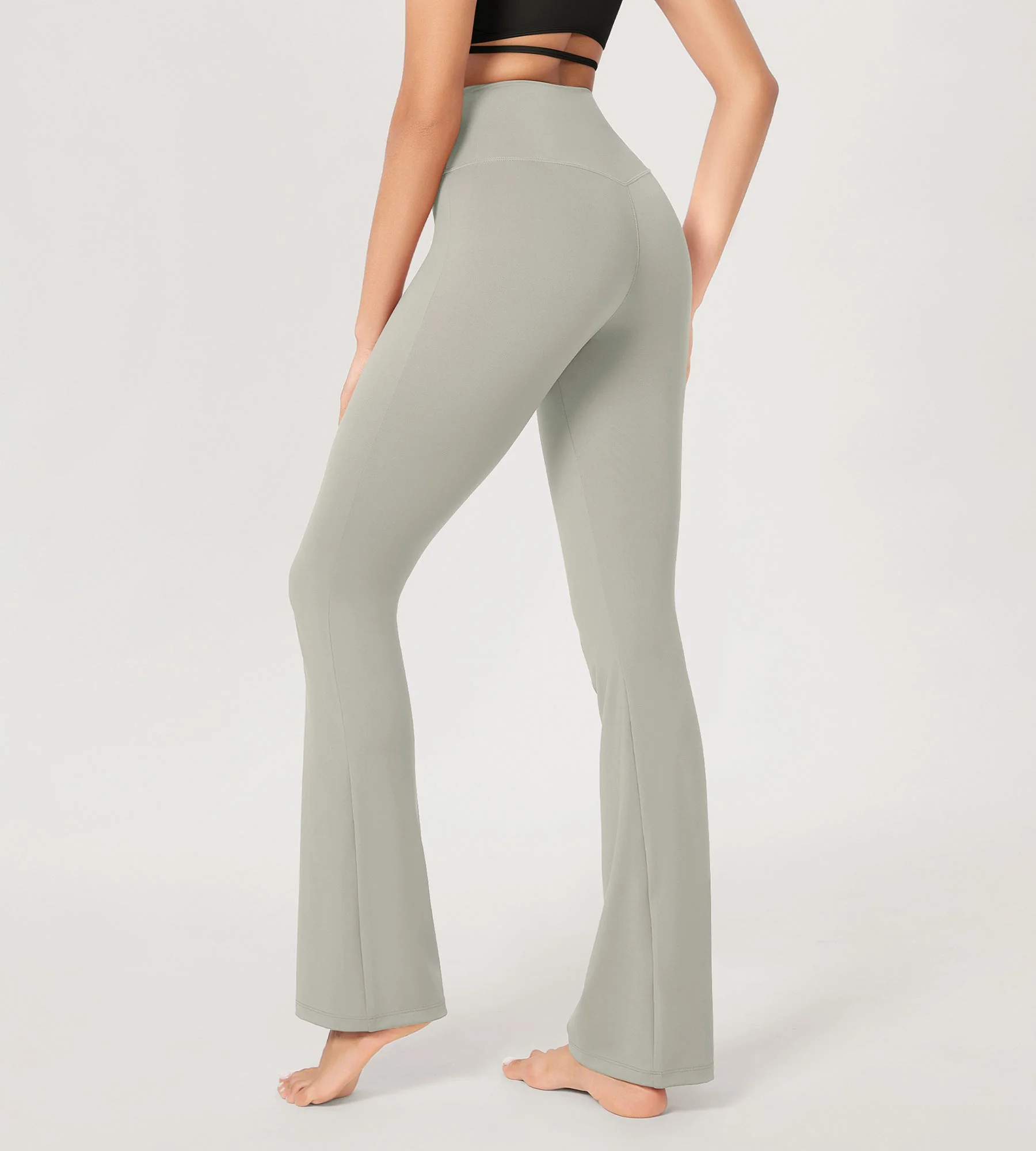 31” Cross Waist Workout Yoga Flare Pants - Image 70