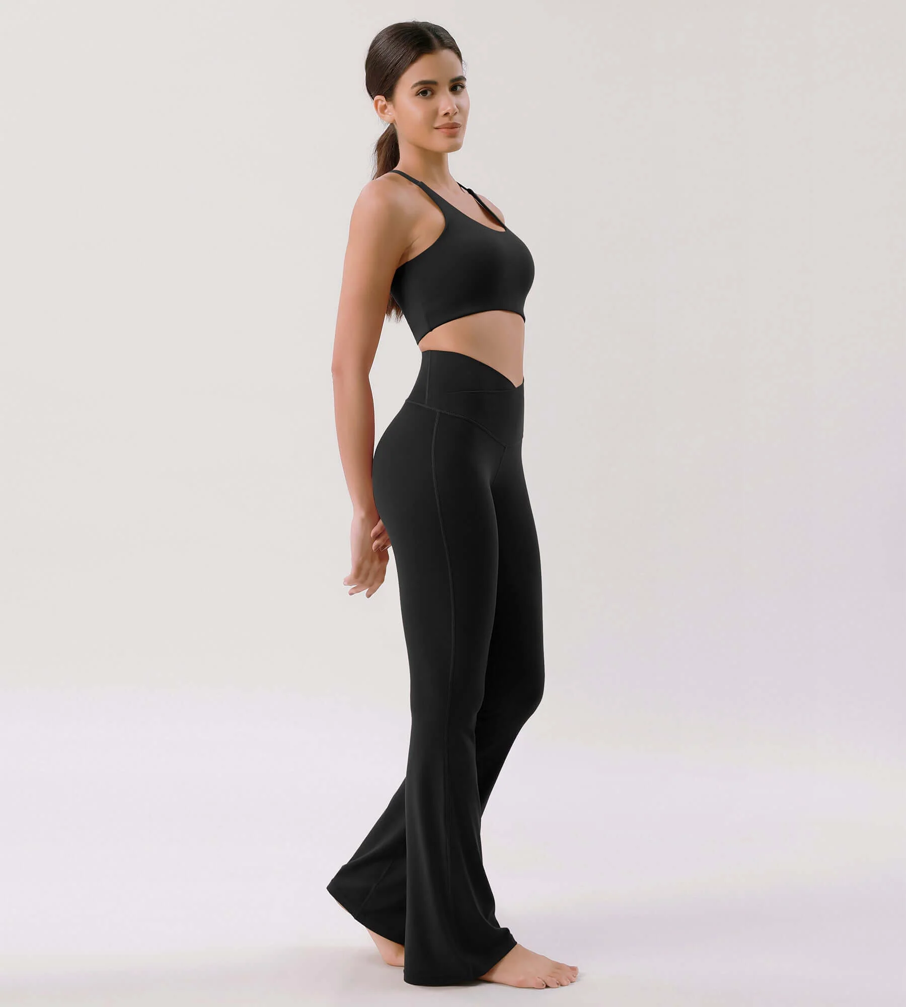 Cloud Feeling 32" Crossover High Waist Flared Pants - Image 19