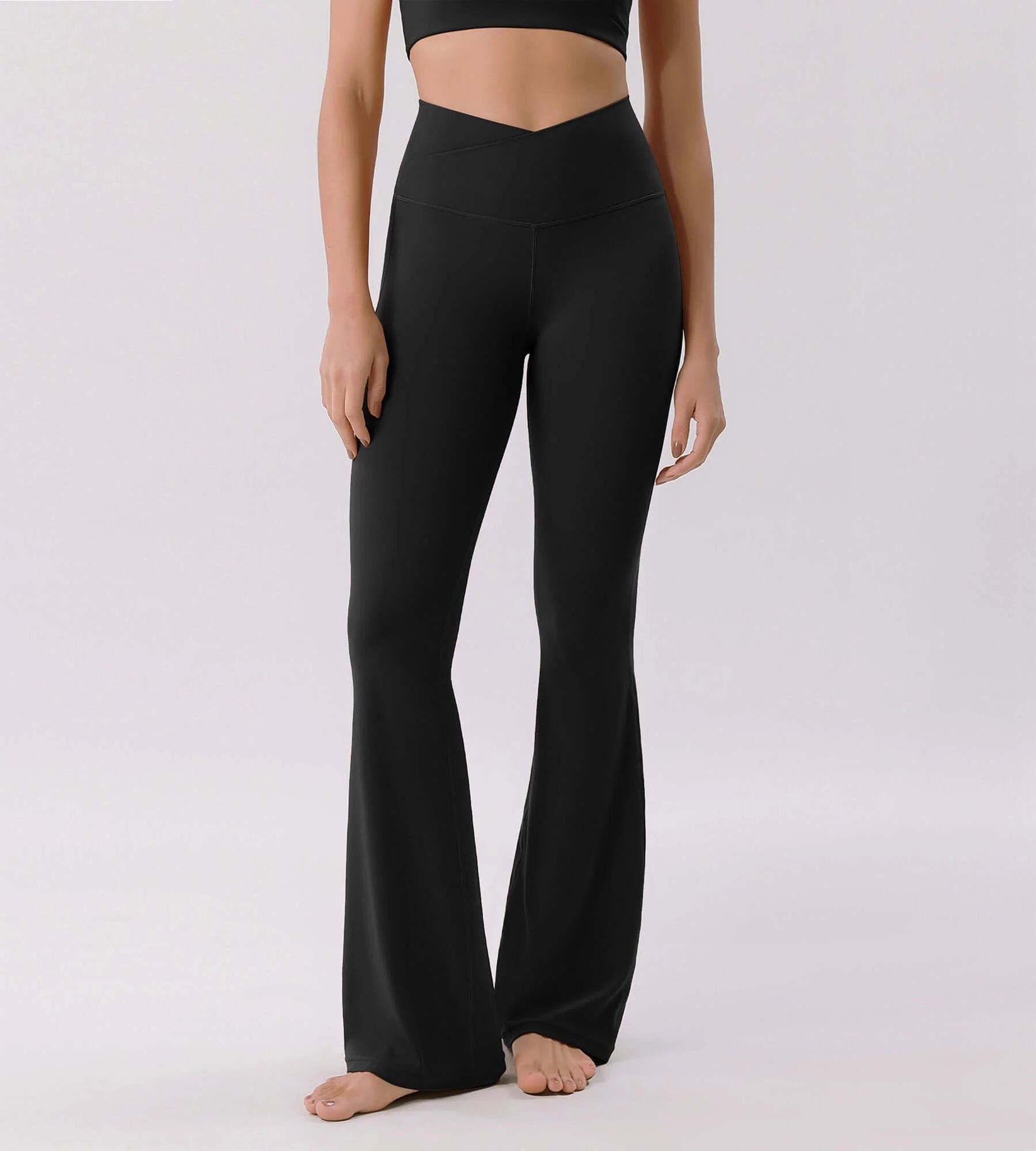 Cloud Feeling 32" Crossover High Waist Flared Pants - Image 20