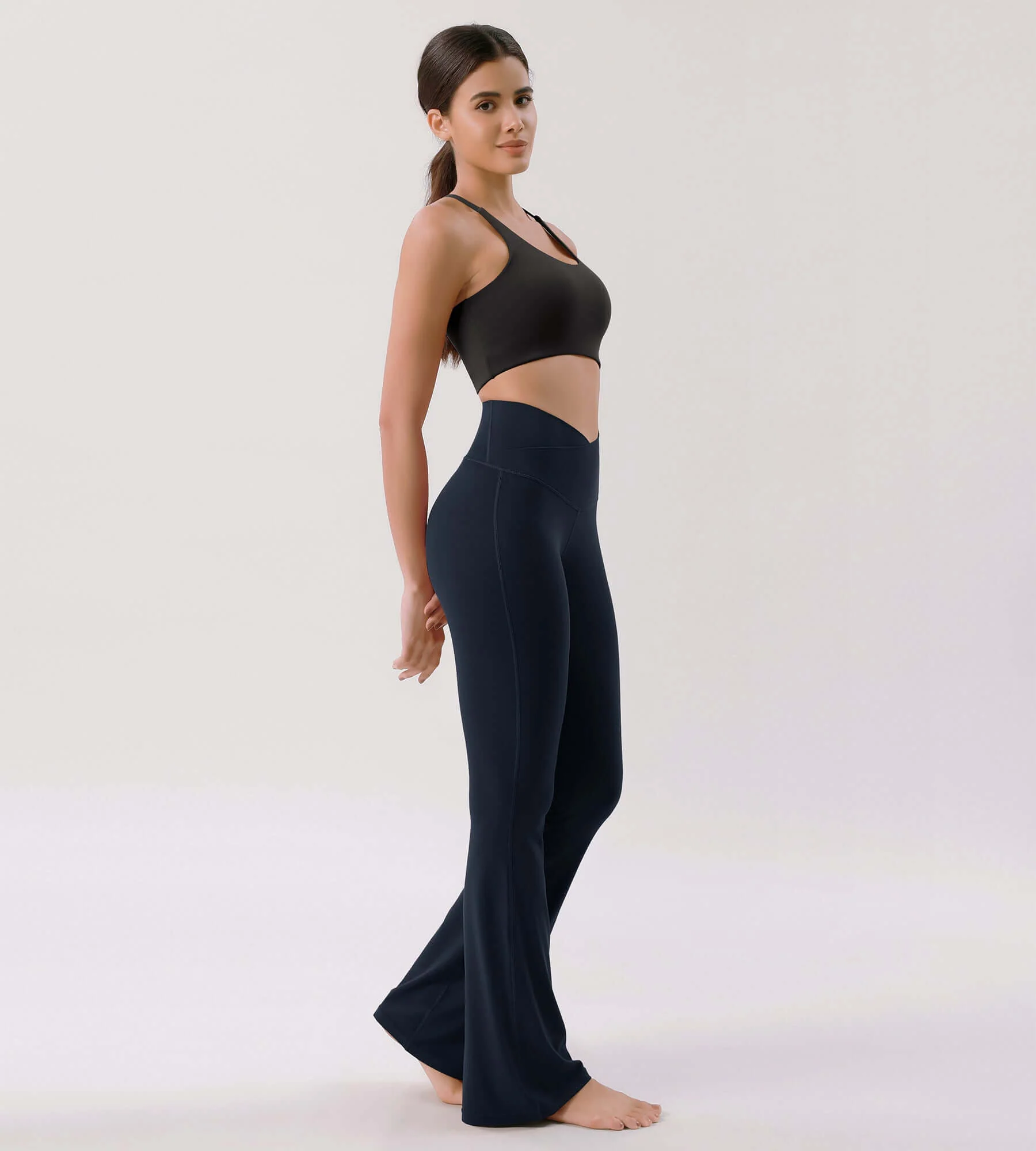 Cloud Feeling 32" Crossover High Waist Flared Pants - Image 41
