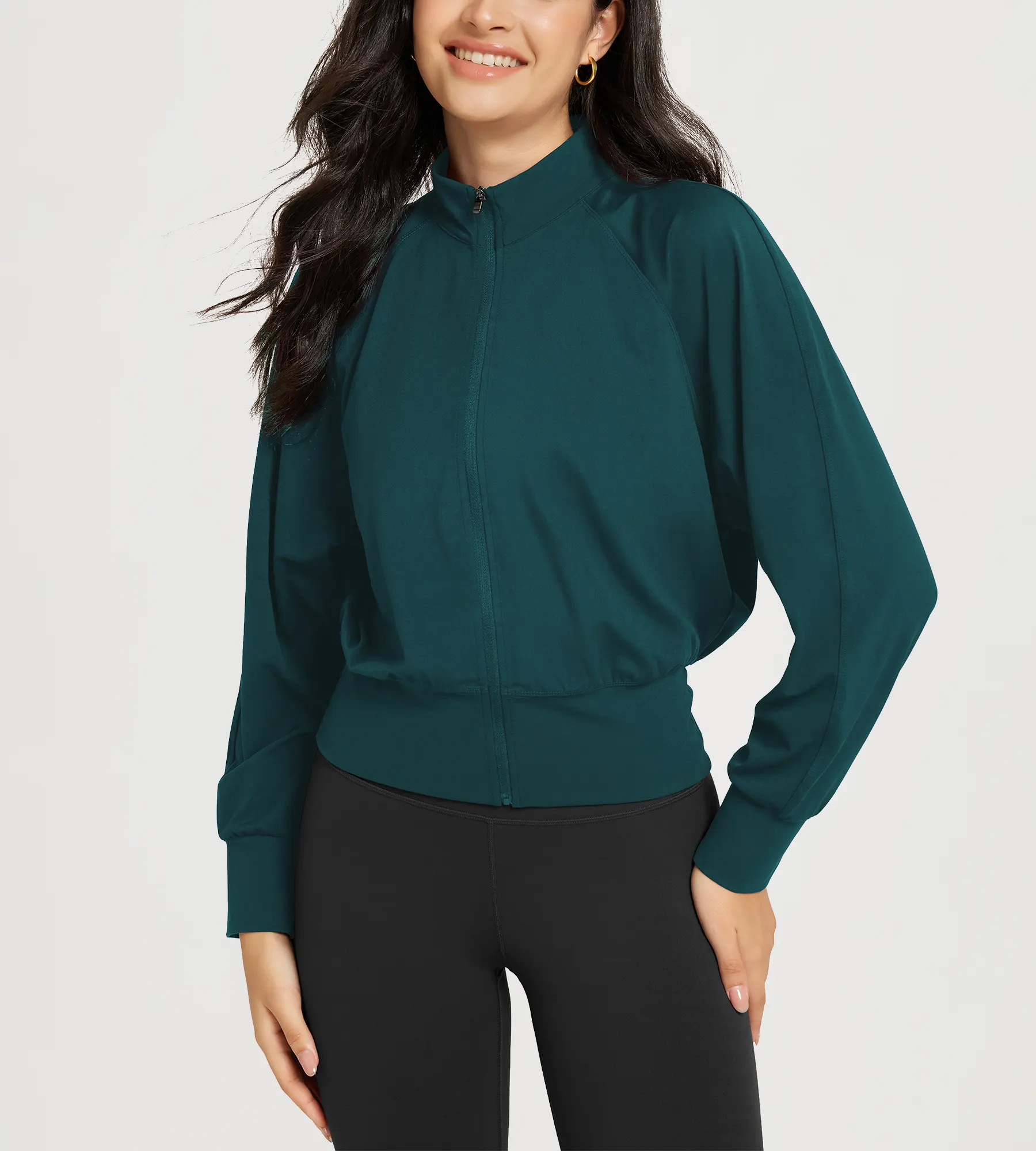 Full Zip Cloud Feeling Workout Yoga Jacket - Image 16