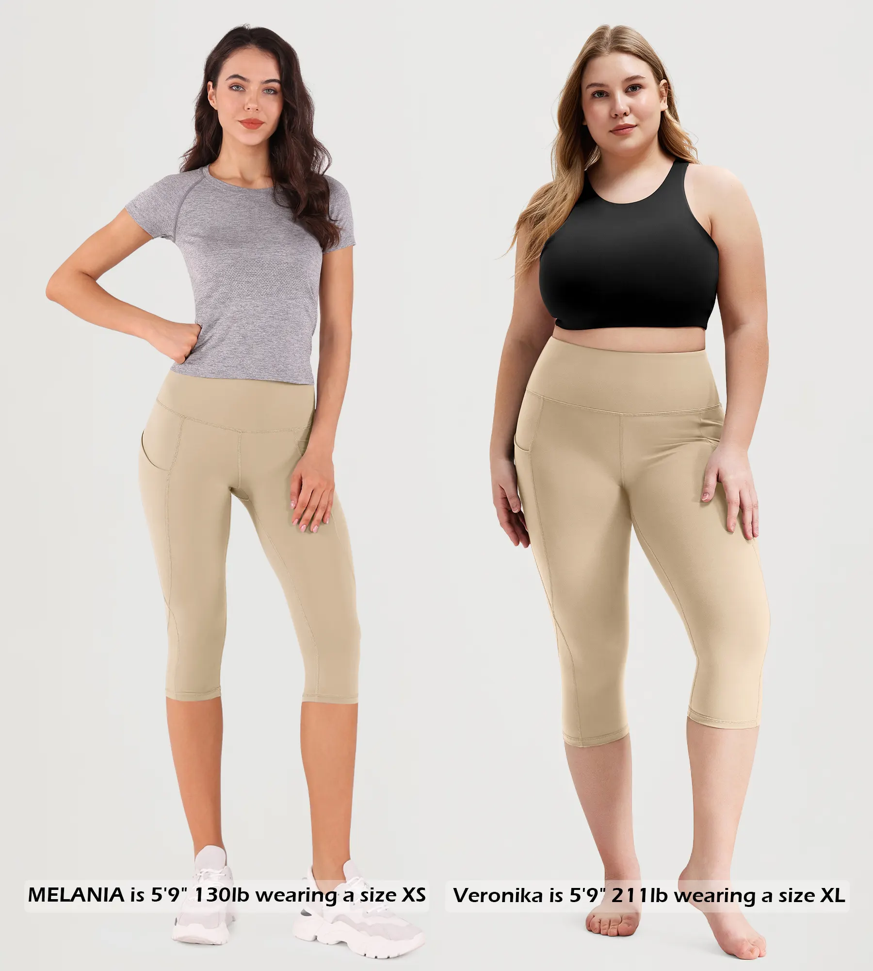 19" High Waist Yoga Capris with Pockets - Image 12