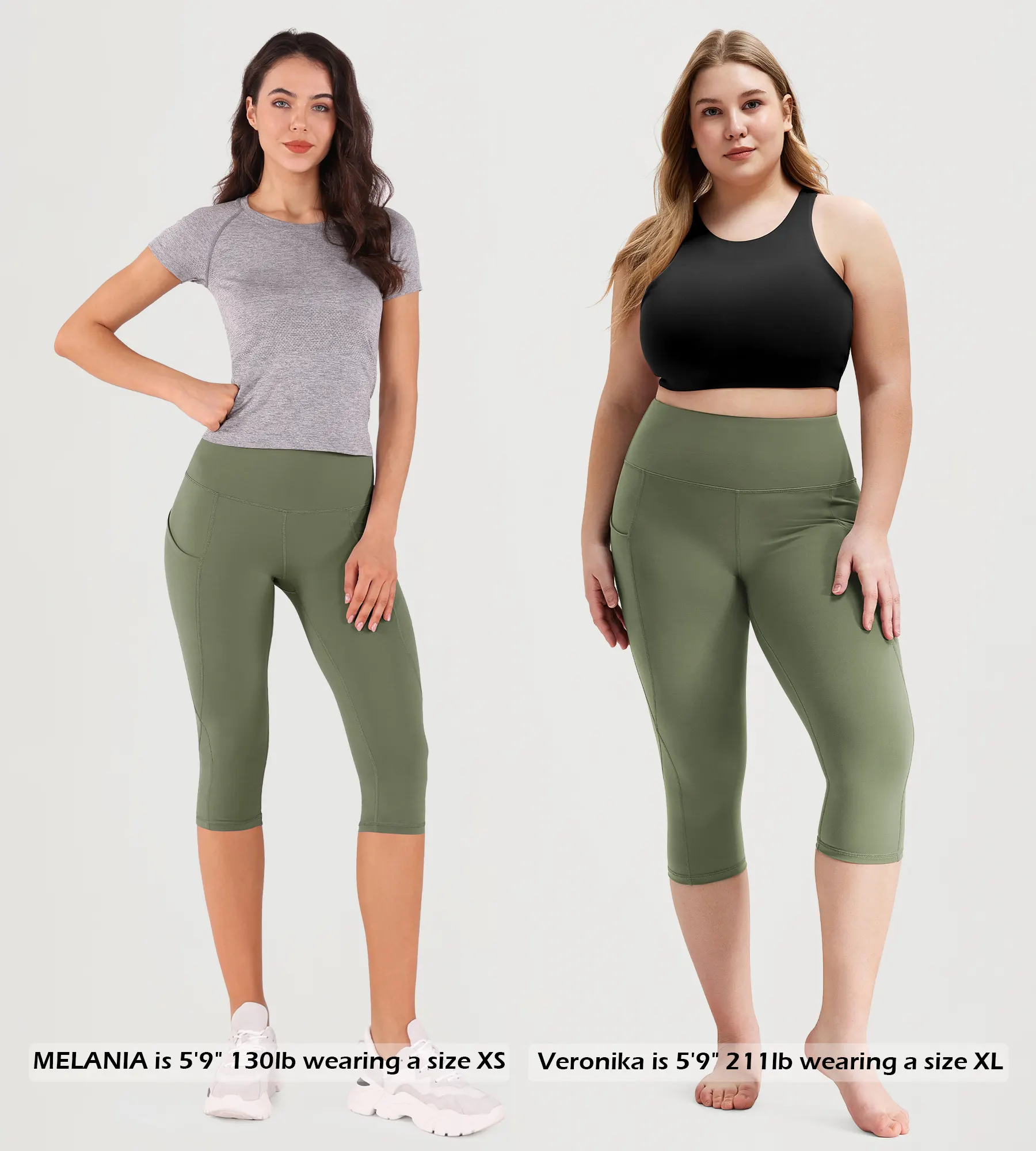 19" High Waist Yoga Capris with Pockets - Image 24
