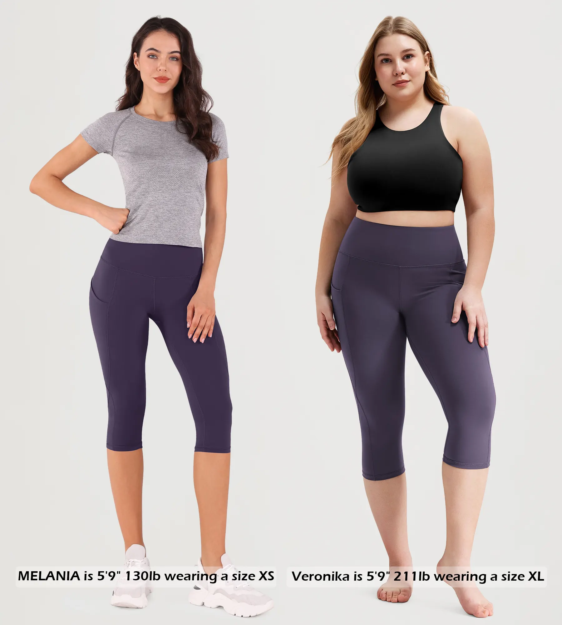 19" High Waist Yoga Capris with Pockets - Image 28