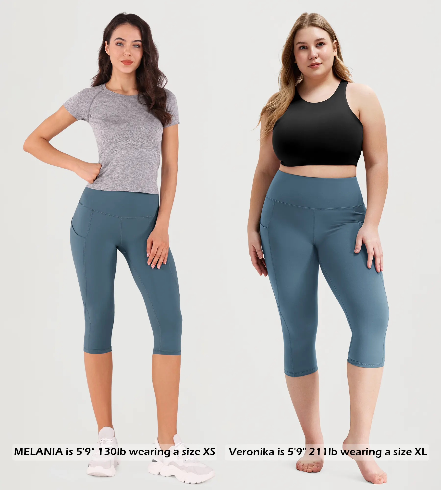 19" High Waist Yoga Capris with Pockets - Image 36
