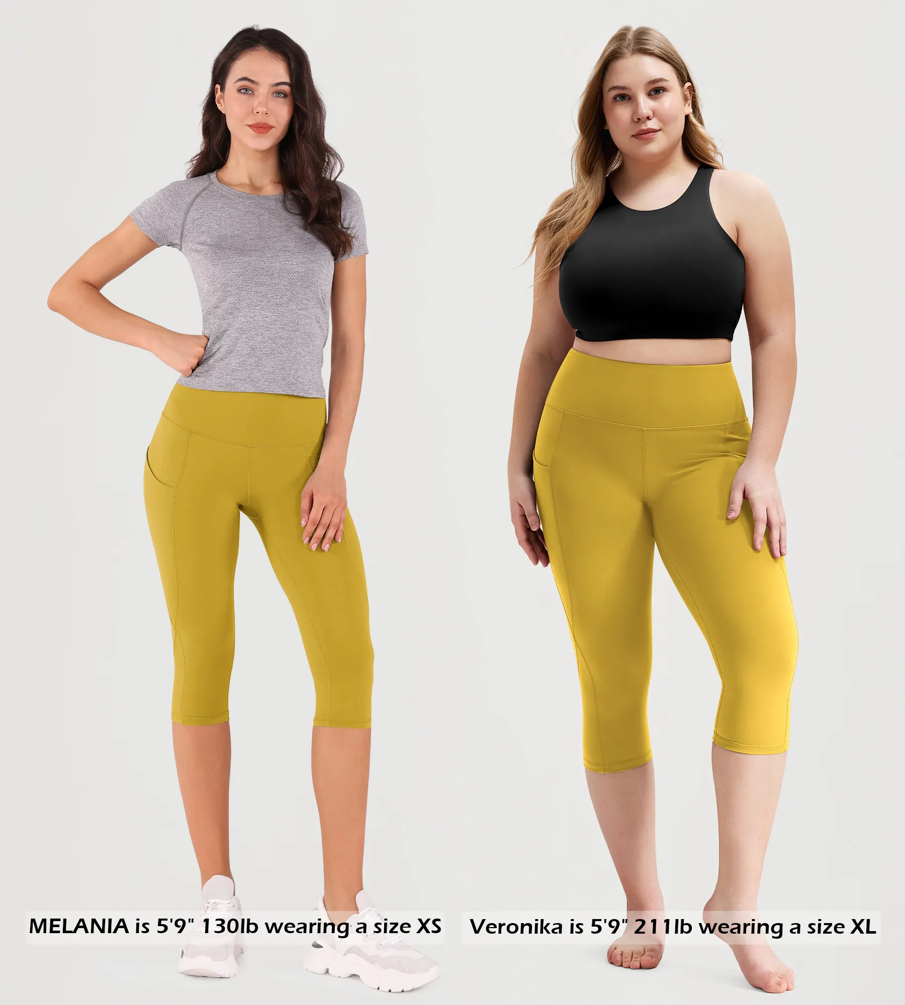 19" High Waist Yoga Capris with Pockets - Image 44