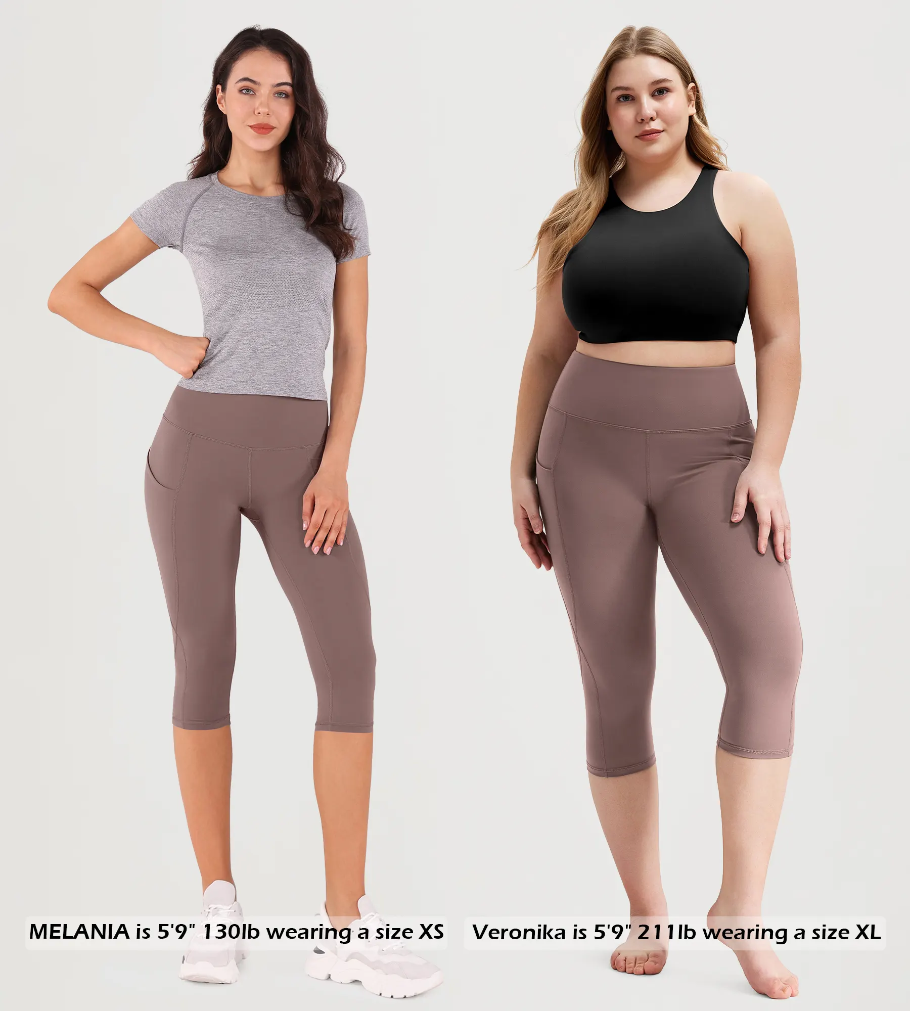 19" High Waist Yoga Capris with Pockets - Image 48