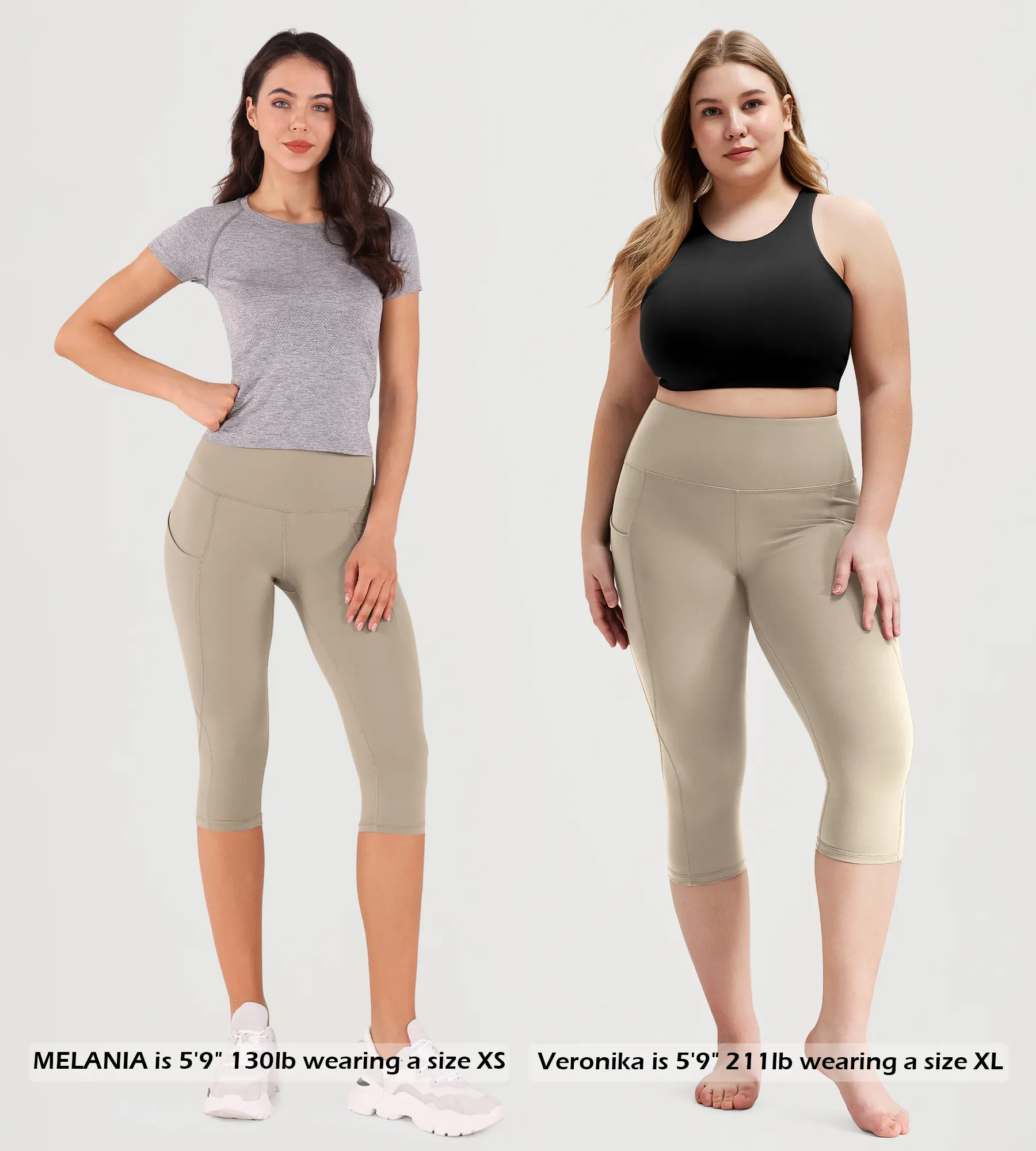 19" High Waist Yoga Capris with Pockets - Image 52