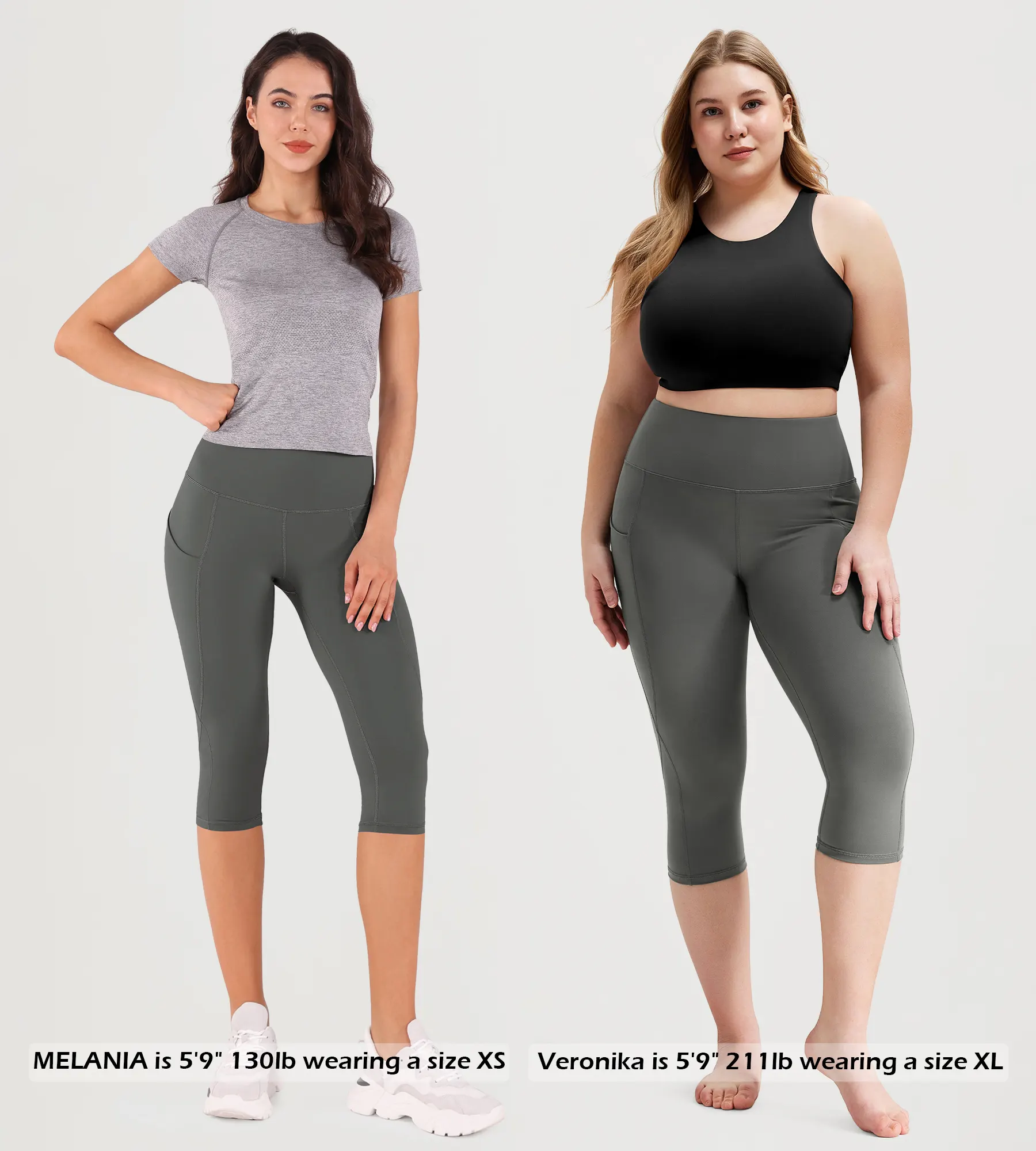 19" High Waist Yoga Capris with Pockets - Image 56