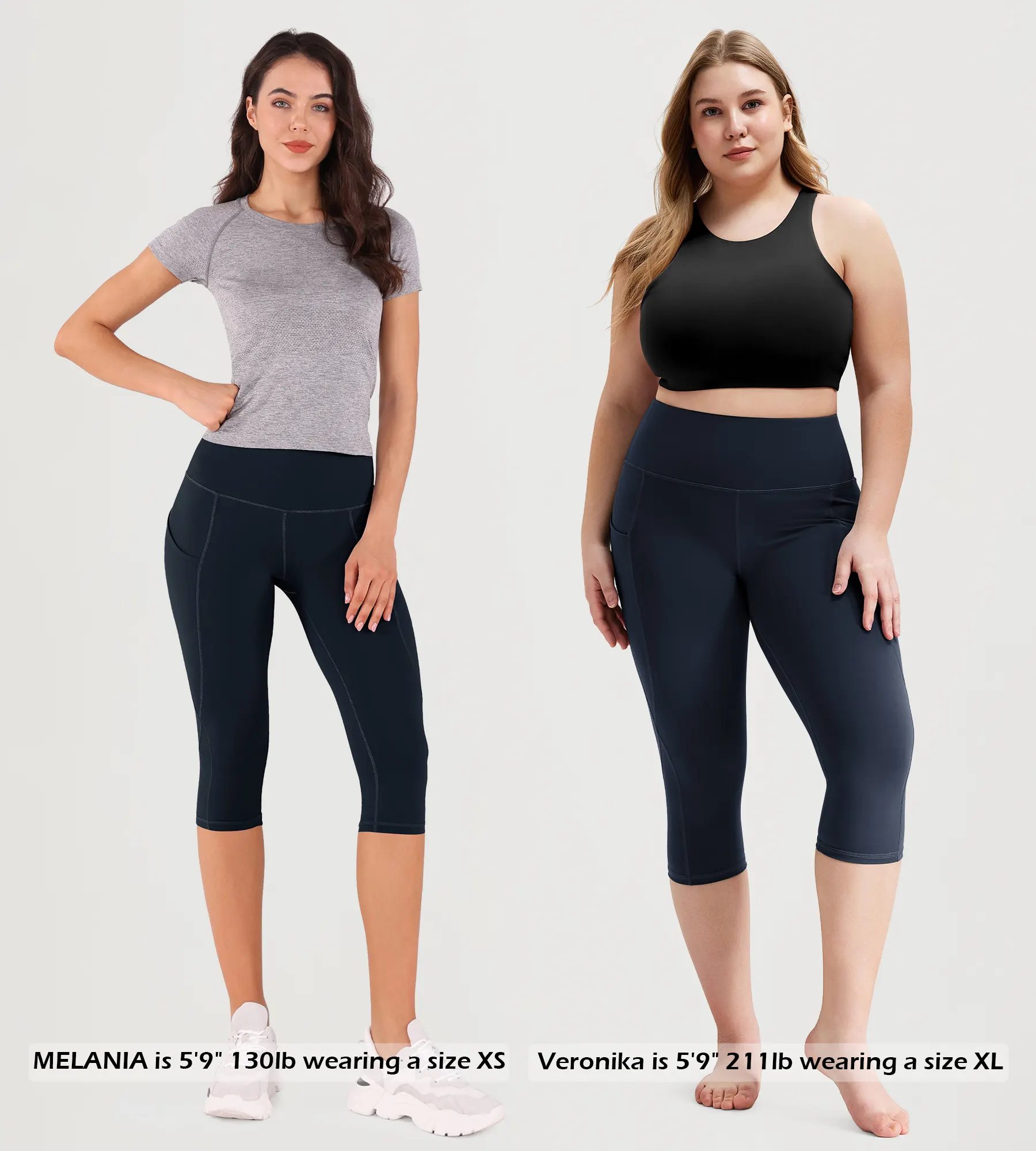 19" High Waist Yoga Capris with Pockets - Image 60