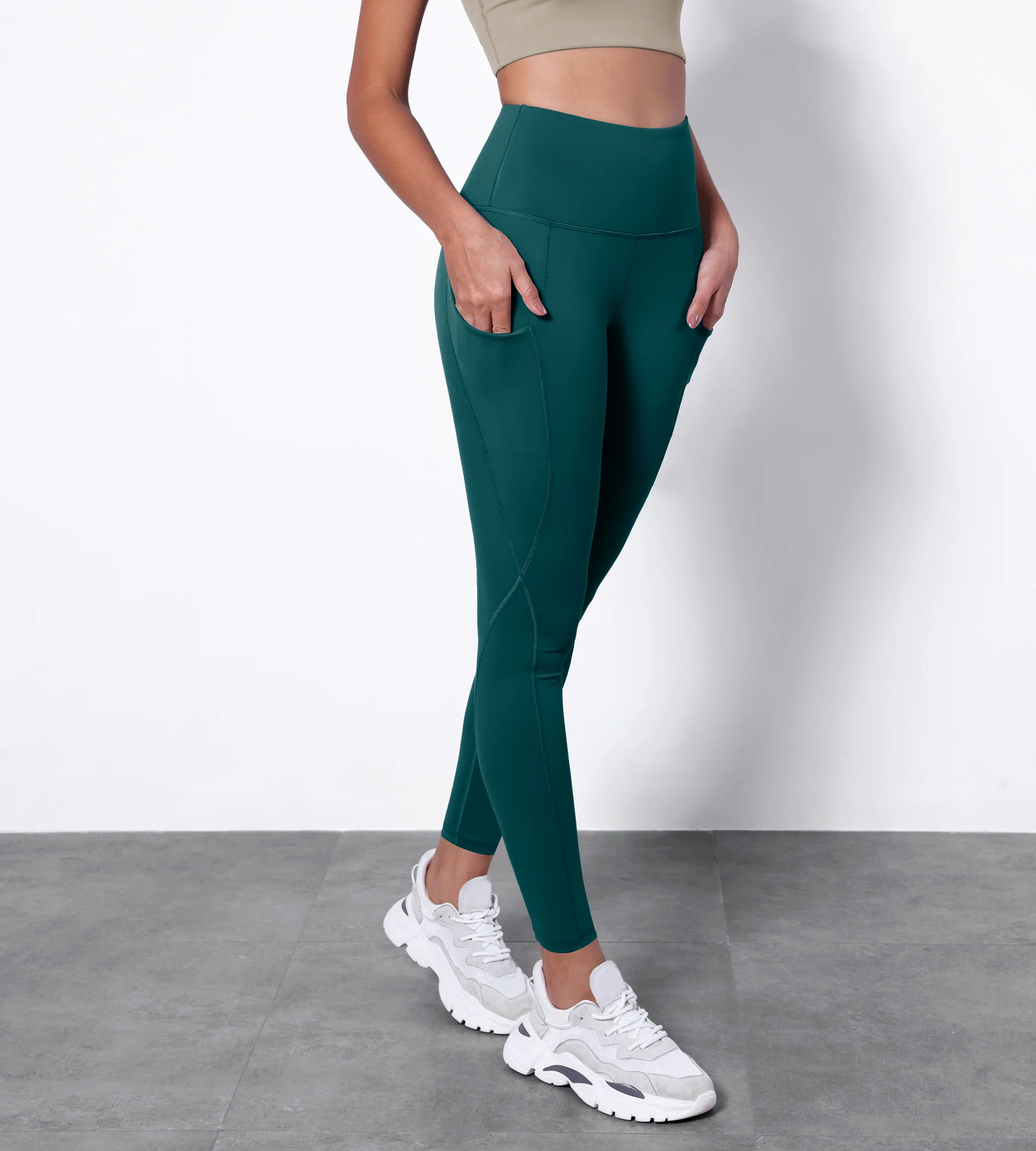 28" High Waisted Yoga Leggings with Pockets - Image 31