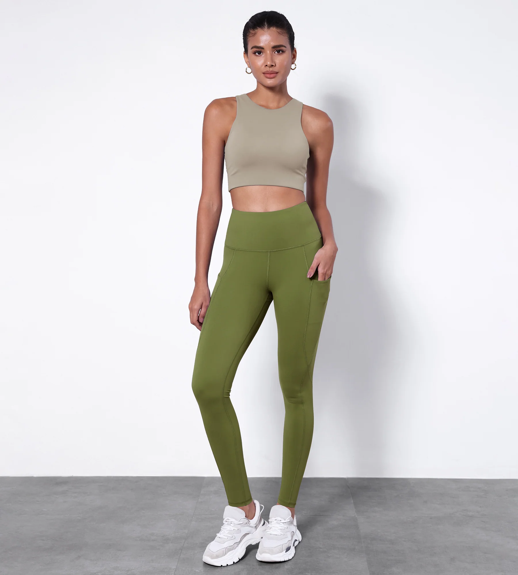 28" High Waisted Yoga Leggings with Pockets - Image 6