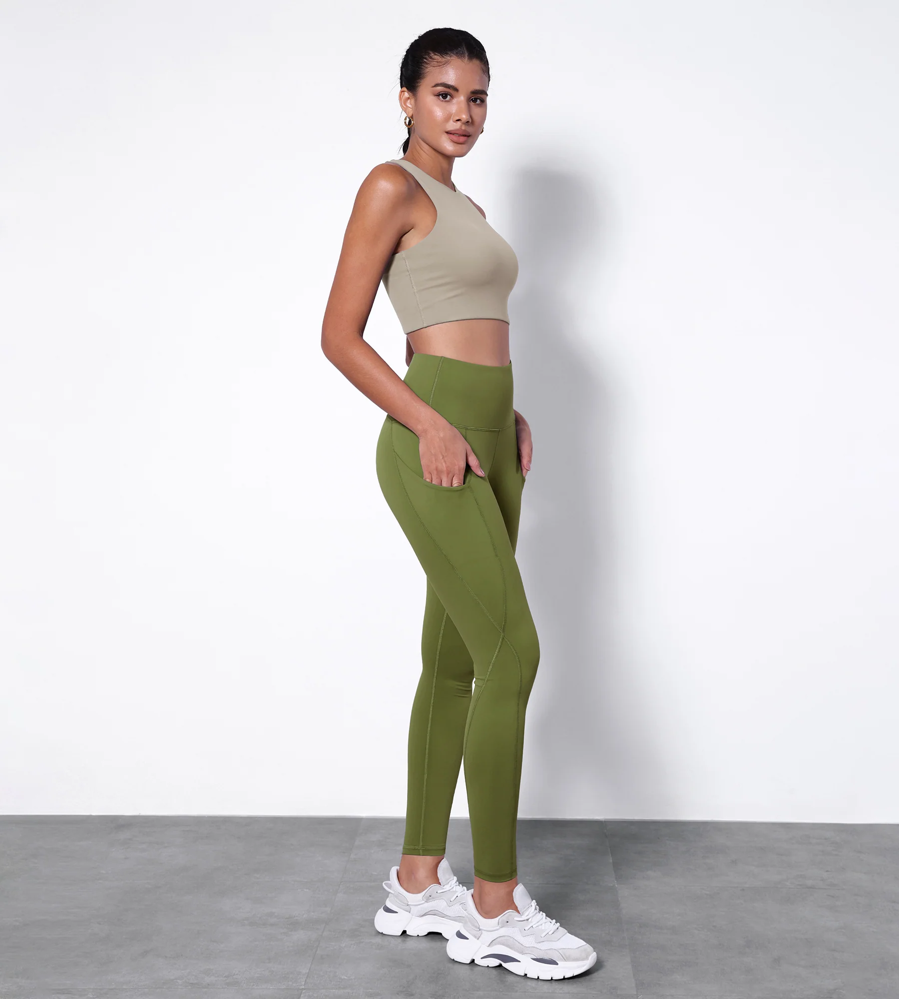 28" High Waisted Yoga Leggings with Pockets - Image 7