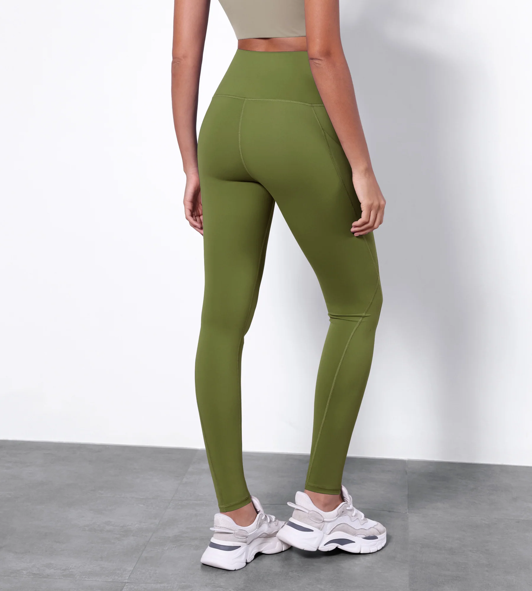 28" High Waisted Yoga Leggings with Pockets - Image 8