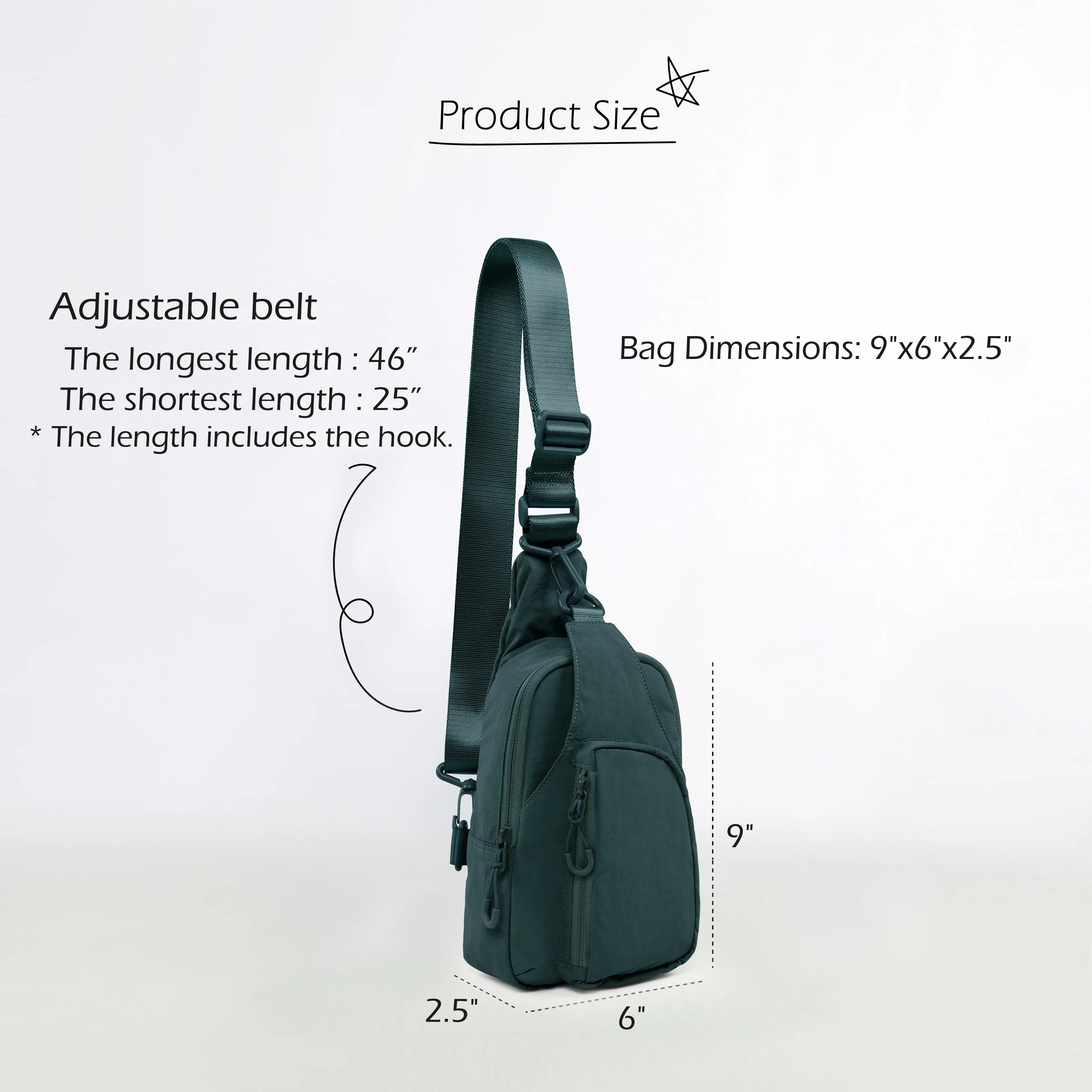Lightweight Sling Bag with Adjustable Straps - Image 59