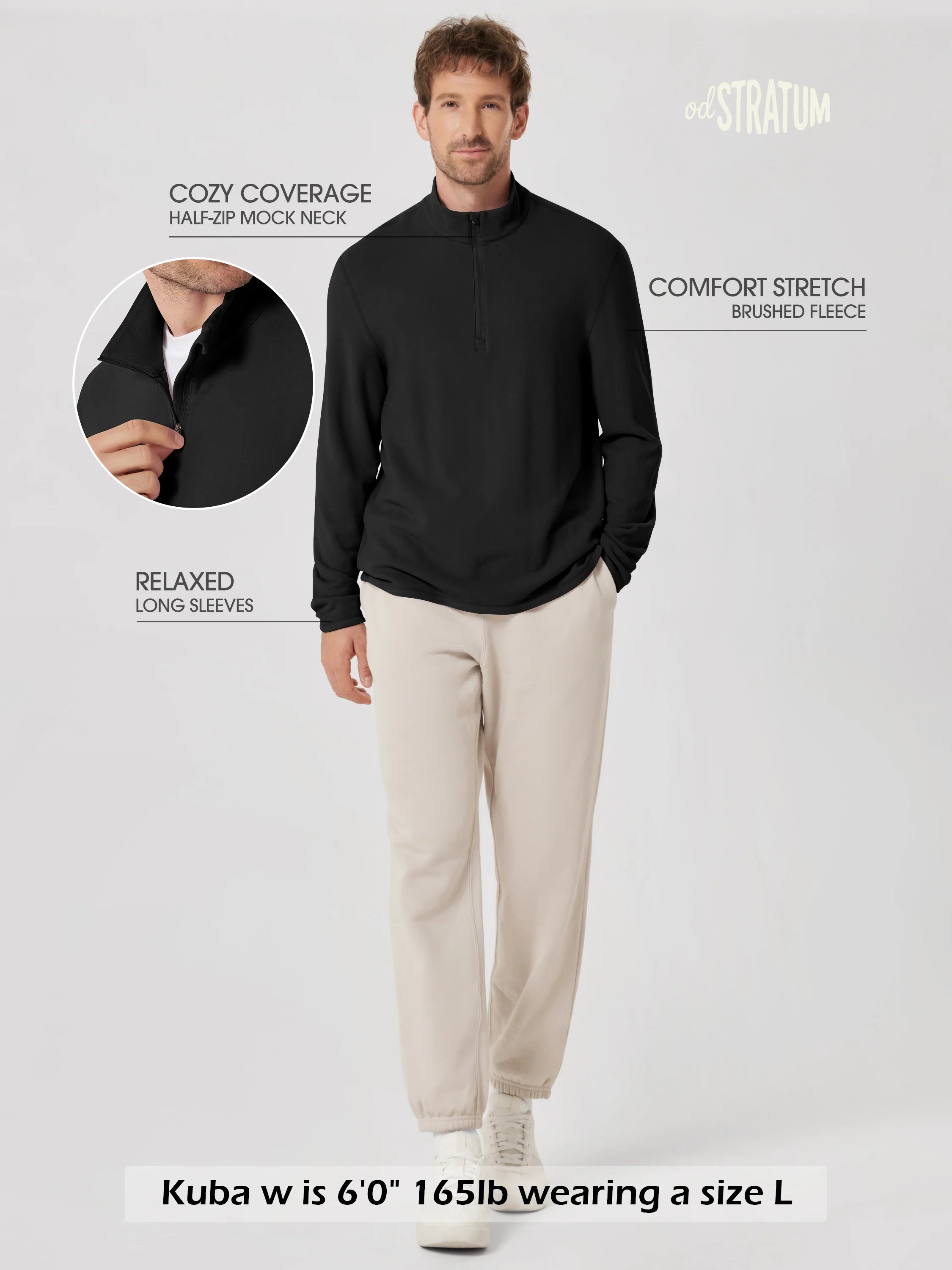 Men's Stretch Fleece Half-Zip Sweatshirts - Image 14