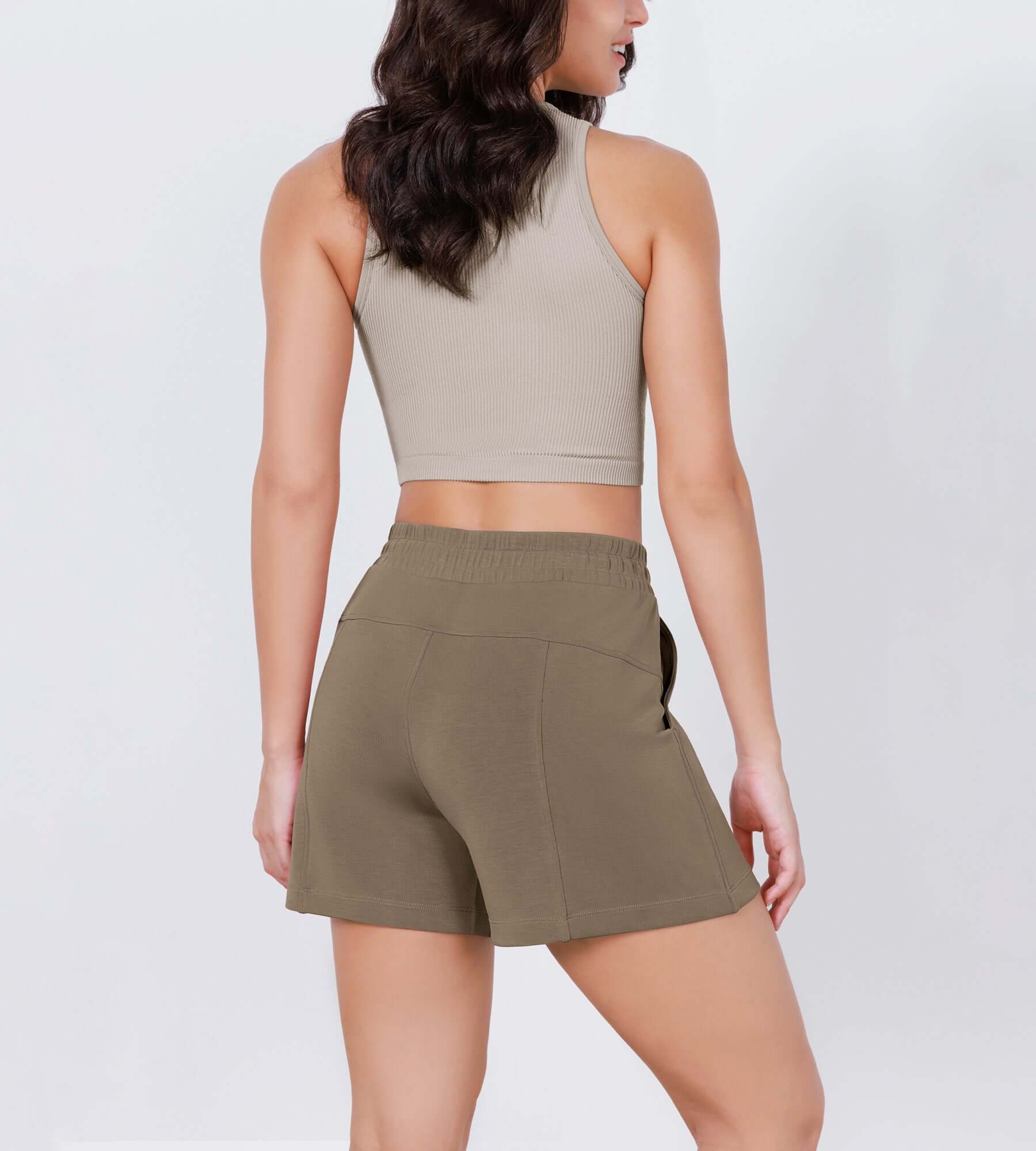 Modal Soft Adjustable Shockcord Relaxed Shorts - Image 21