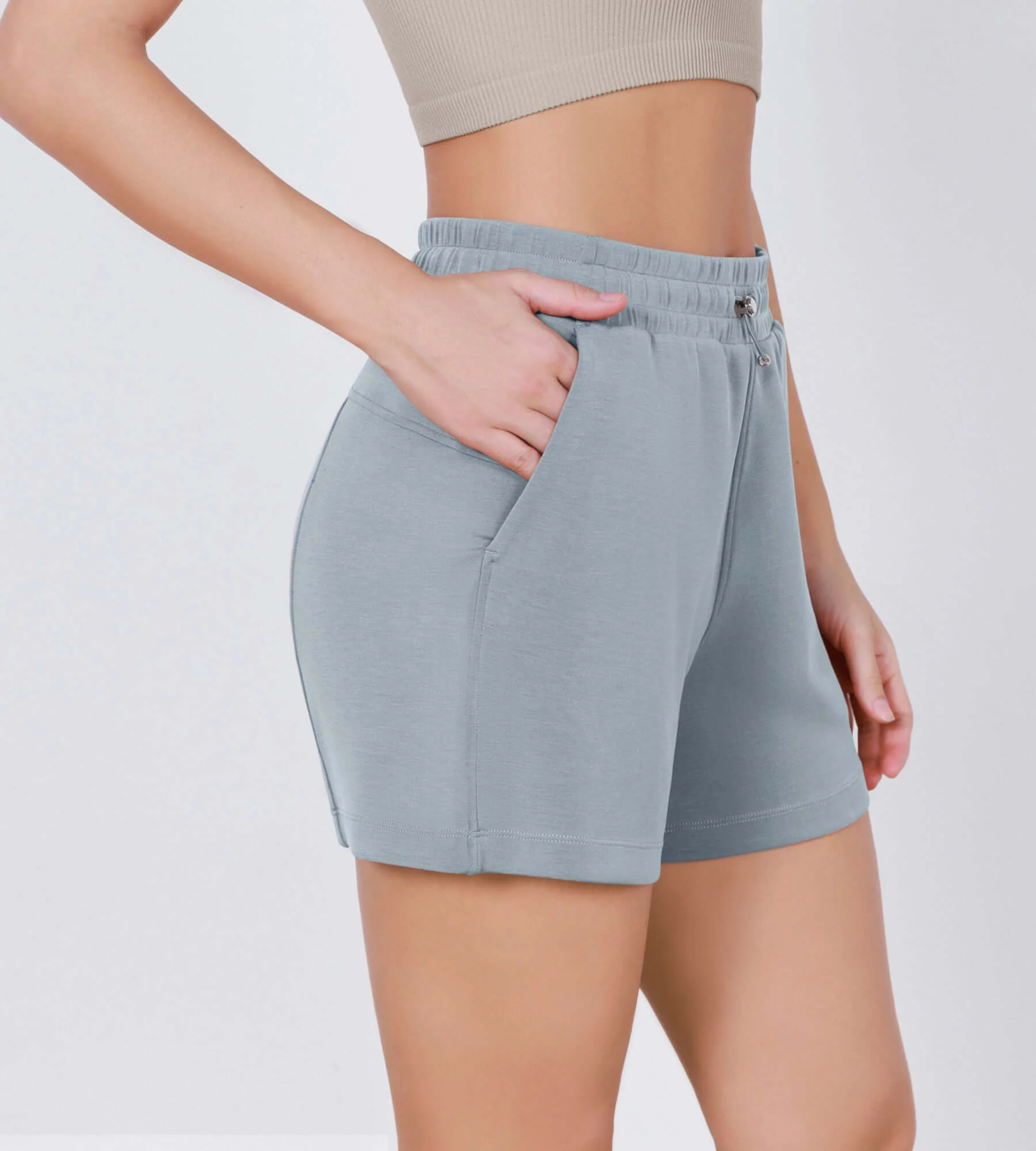 Modal Soft Adjustable Shockcord Relaxed Shorts - Image 24