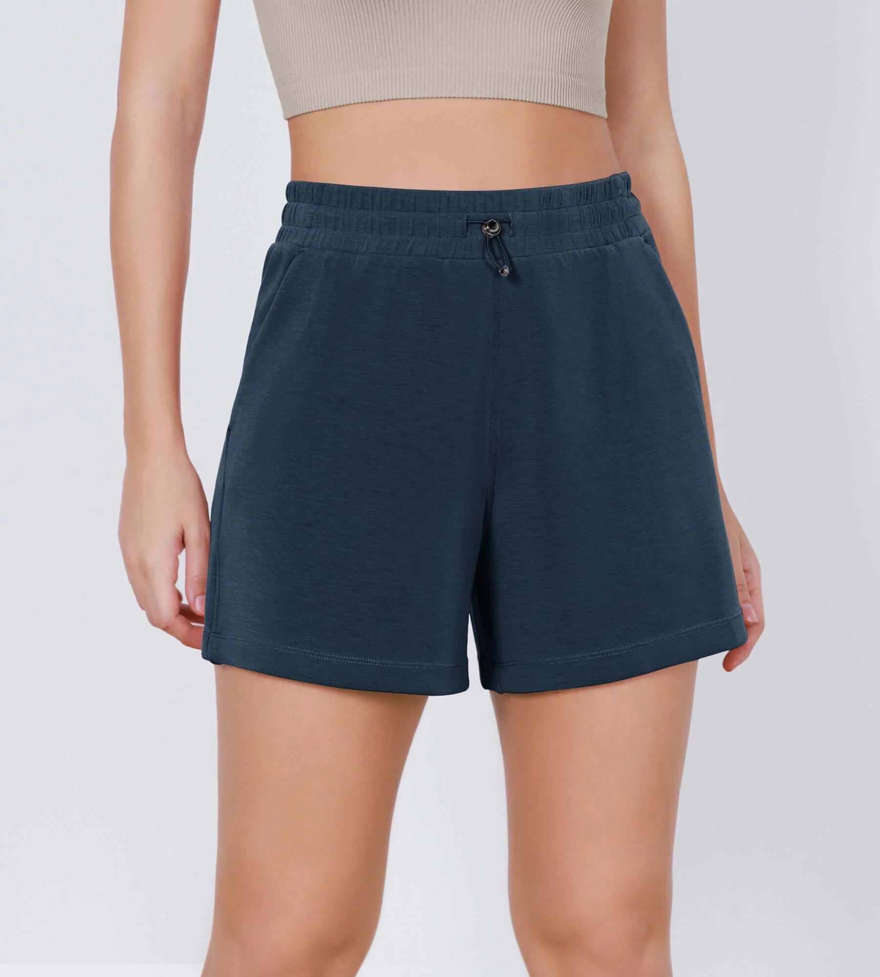 Modal Soft Adjustable Shockcord Relaxed Shorts - Image 36