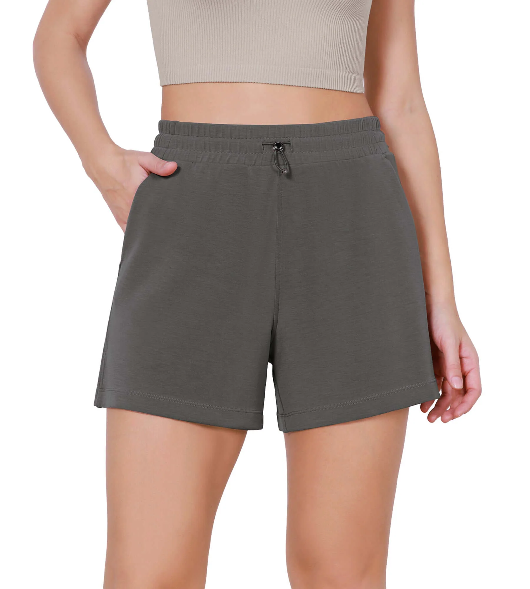 Modal Soft Adjustable Shockcord Relaxed Shorts - Image 6