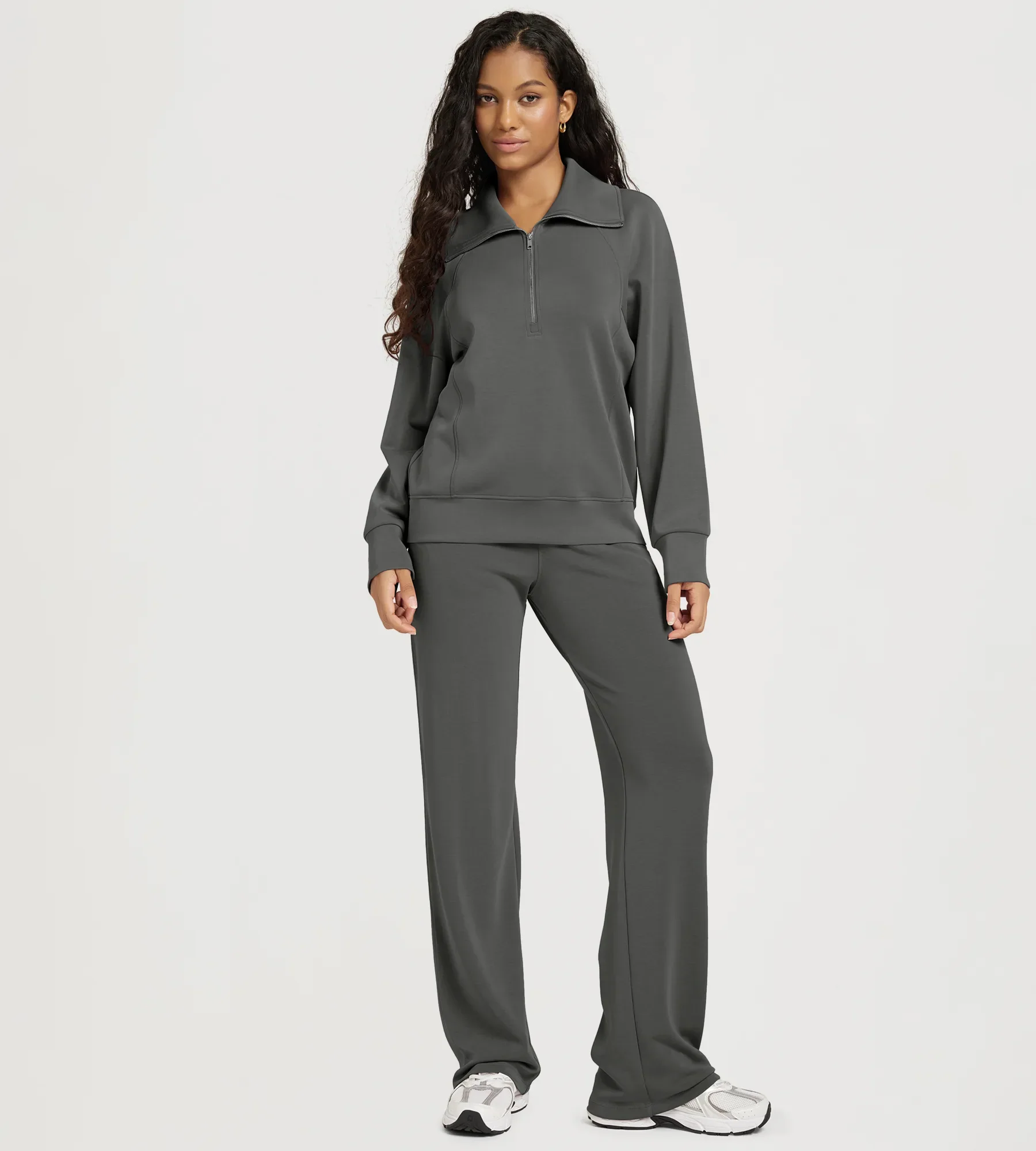 Modal Soft Half-Zip Sweatshirts - Image 12
