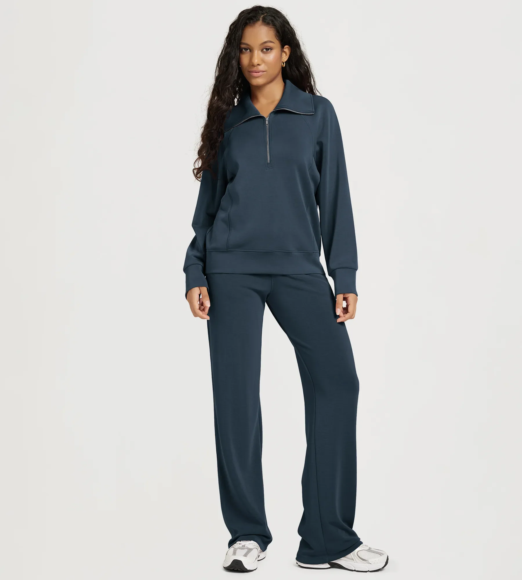 Modal Soft Half-Zip Sweatshirts - Image 17