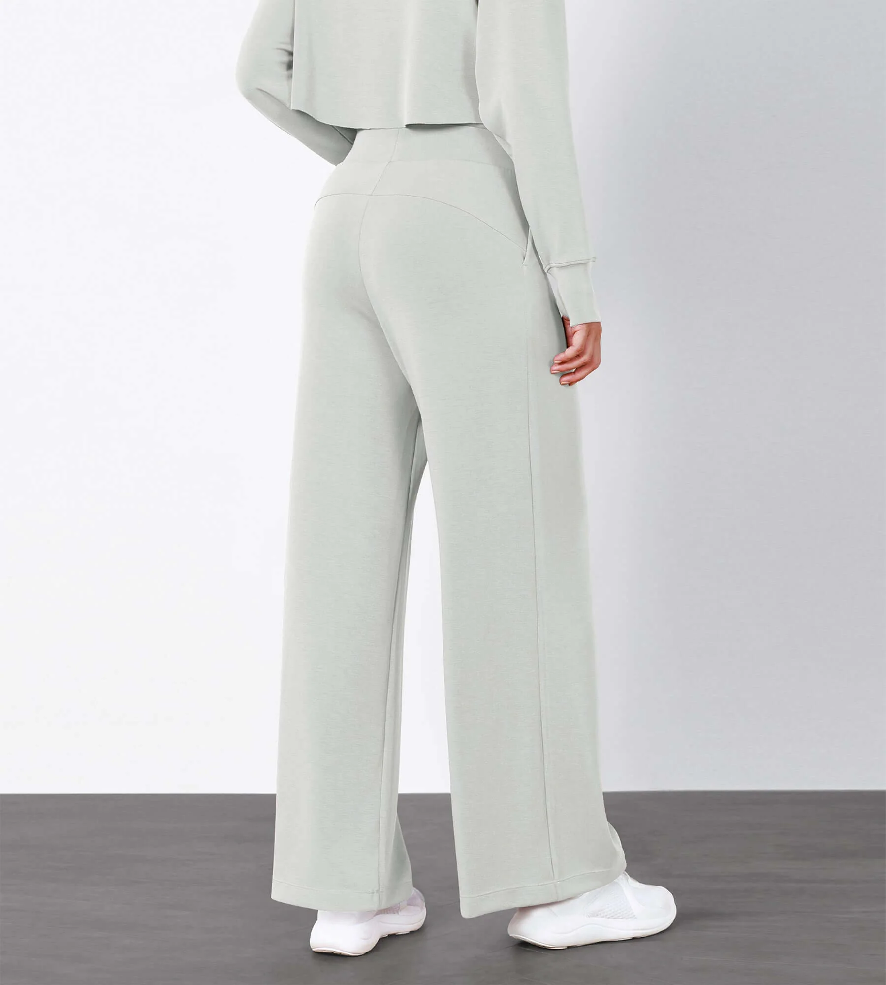 Modal Soft High Waist Wide Leg Casual Pants with Pockets - Image 25