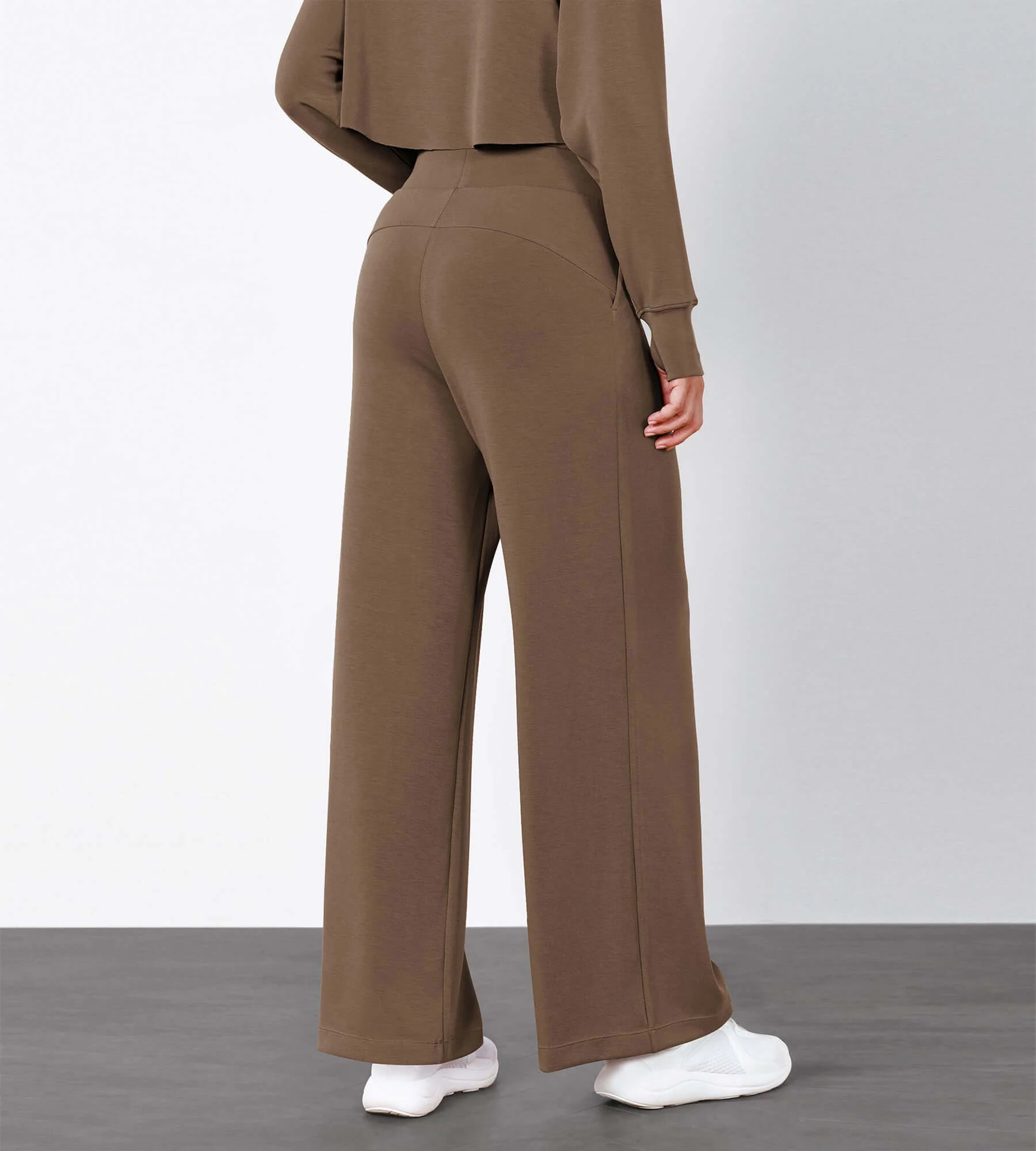 Modal Soft High Waist Wide Leg Casual Pants with Pockets - Image 33