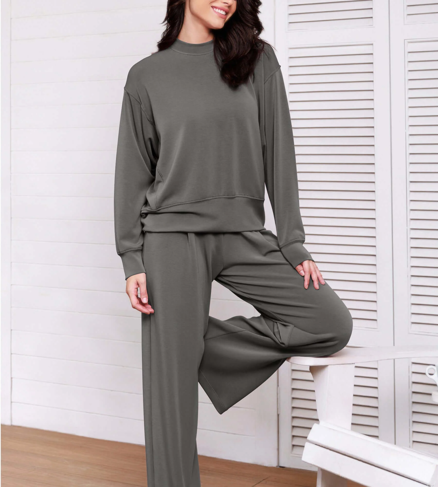 Modal Soft Long Sleeve Oversized Sweatshirts - Image 10