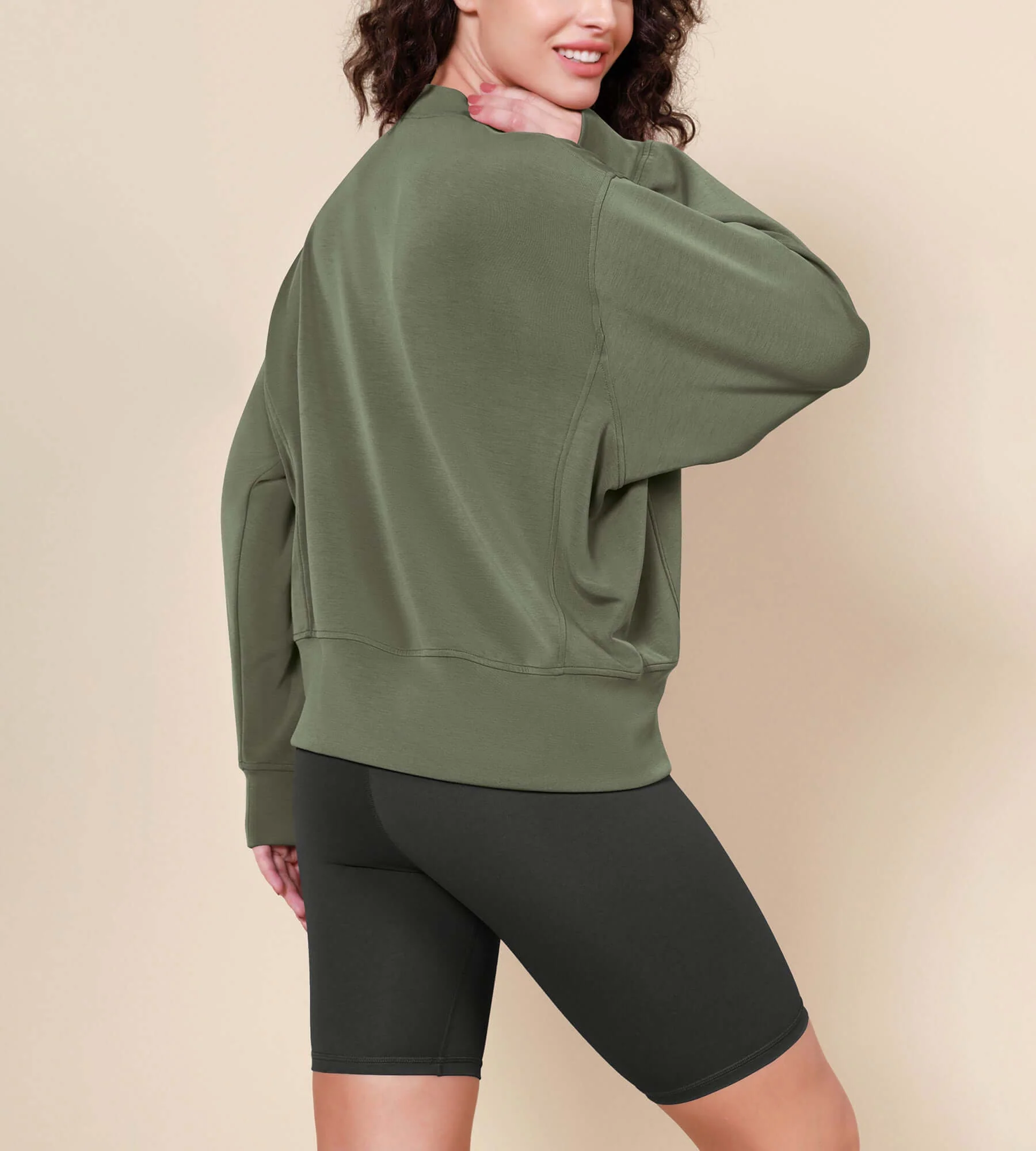 Modal Soft Long Sleeve Oversized Sweatshirts - Image 13