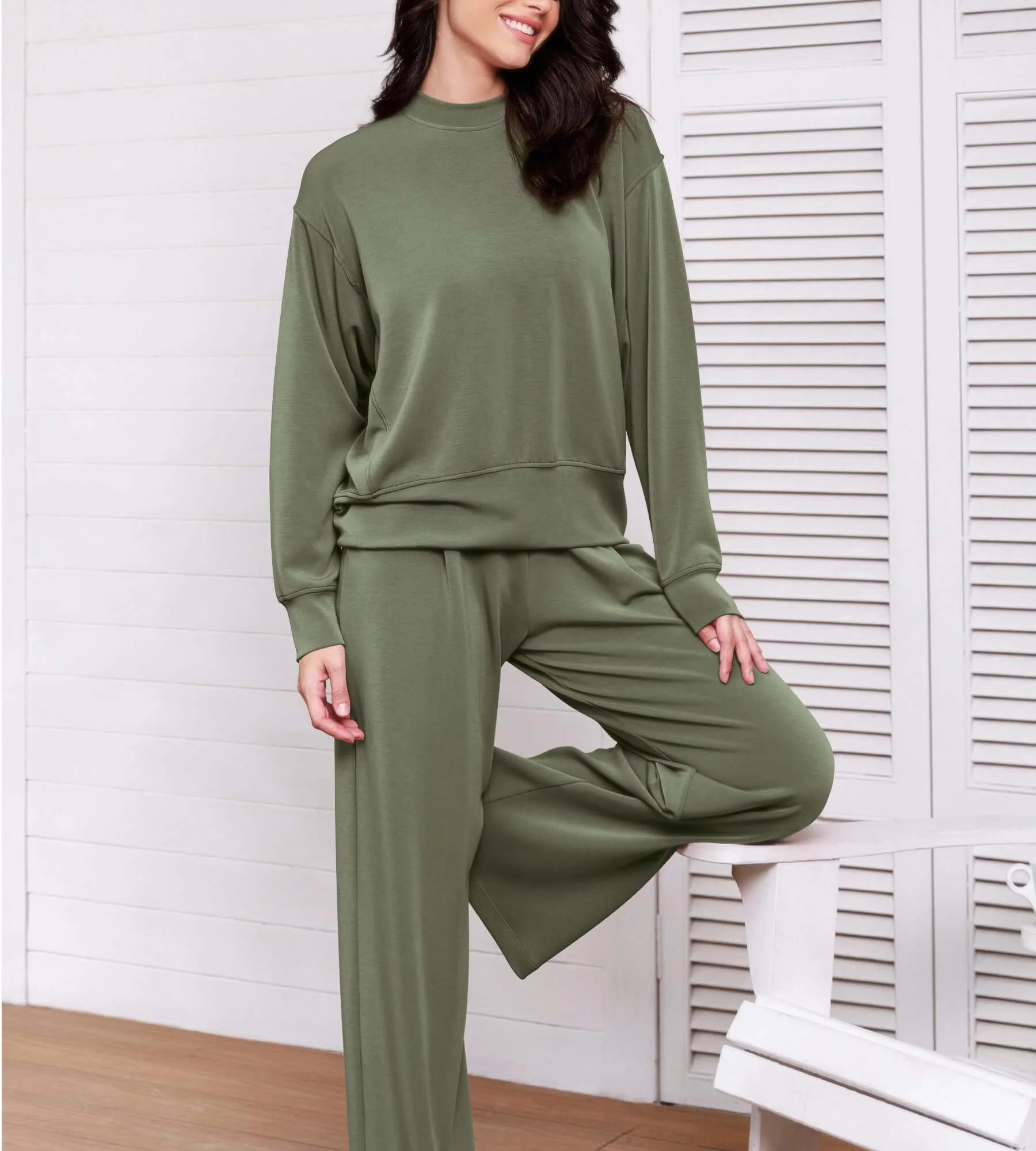 Modal Soft Long Sleeve Oversized Sweatshirts - Image 14