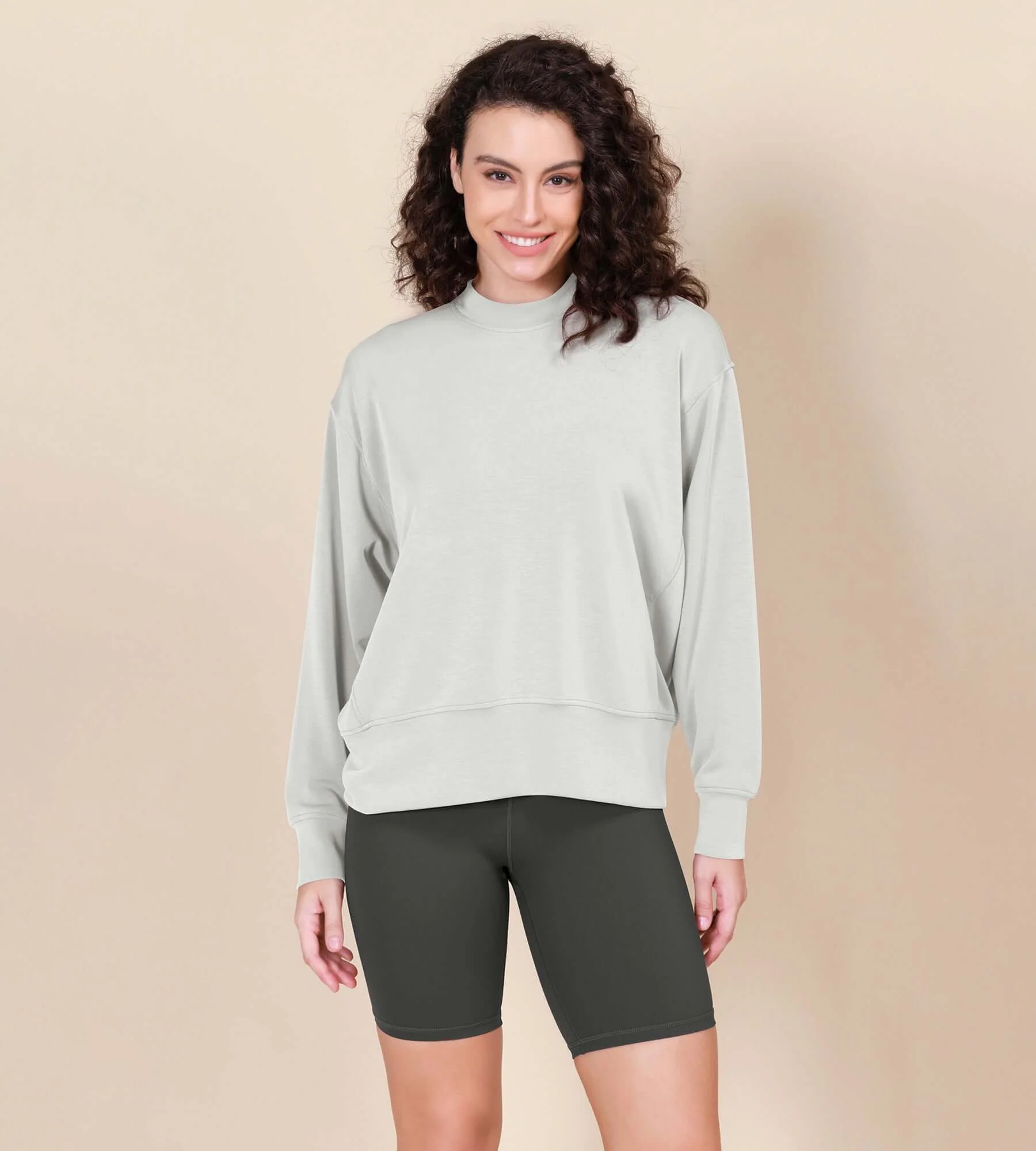 Modal Soft Long Sleeve Oversized Sweatshirts - Image 15
