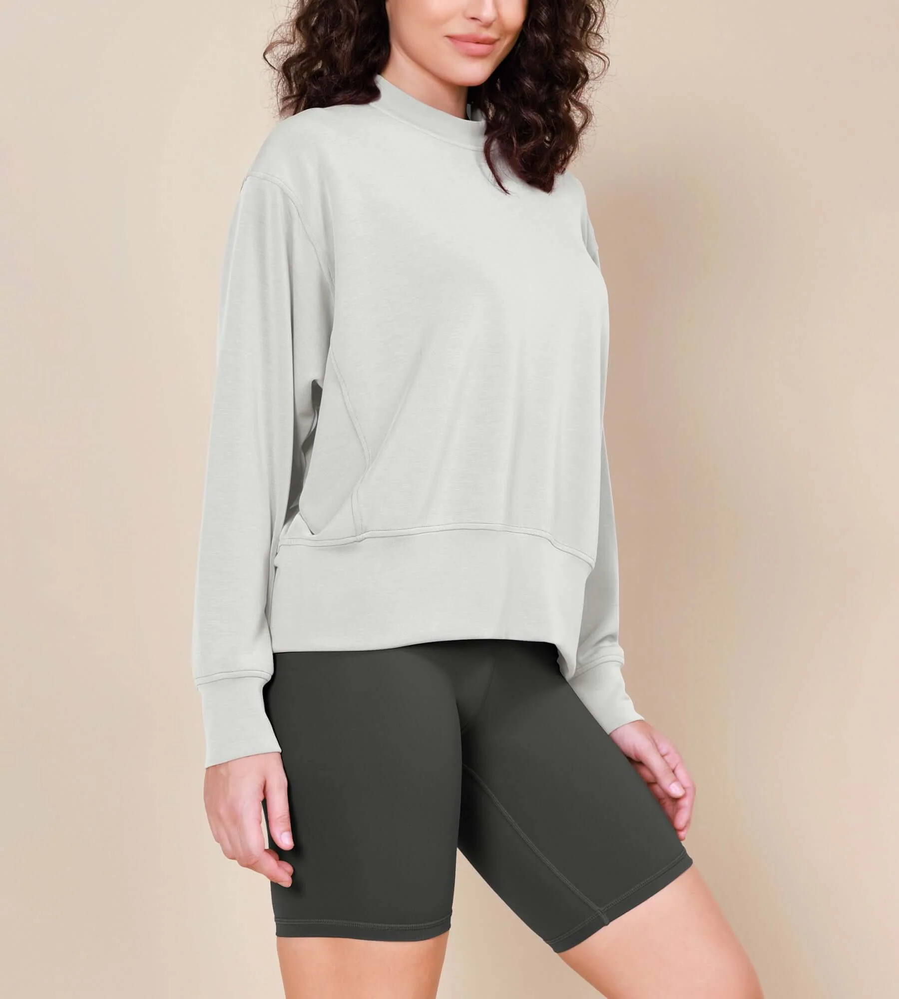 Modal Soft Long Sleeve Oversized Sweatshirts - Image 16
