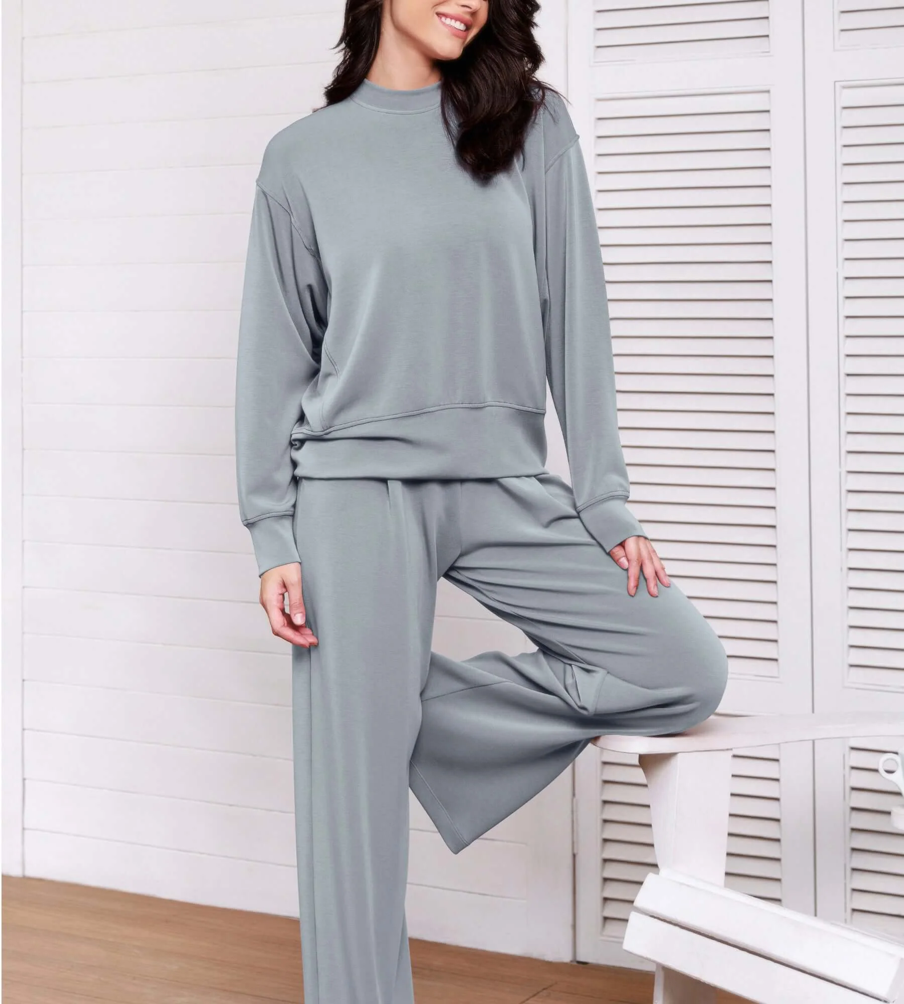 Modal Soft Long Sleeve Oversized Sweatshirts - Image 22