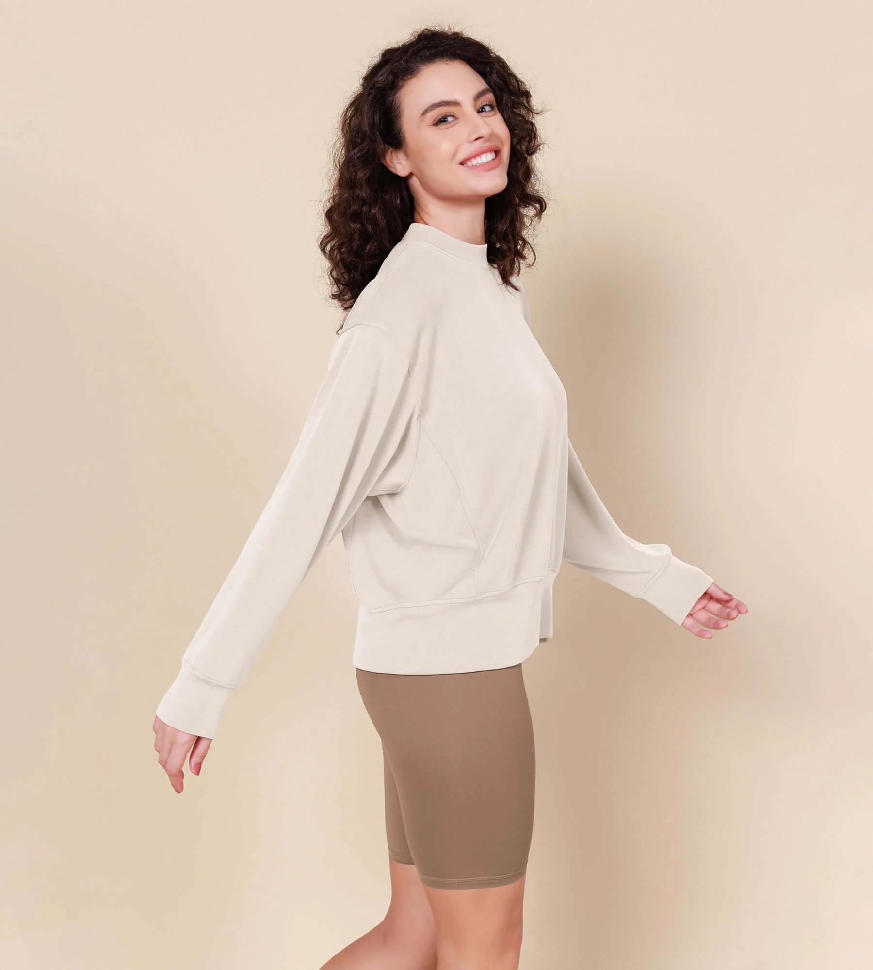 Modal Soft Long Sleeve Oversized Sweatshirts - Image 24