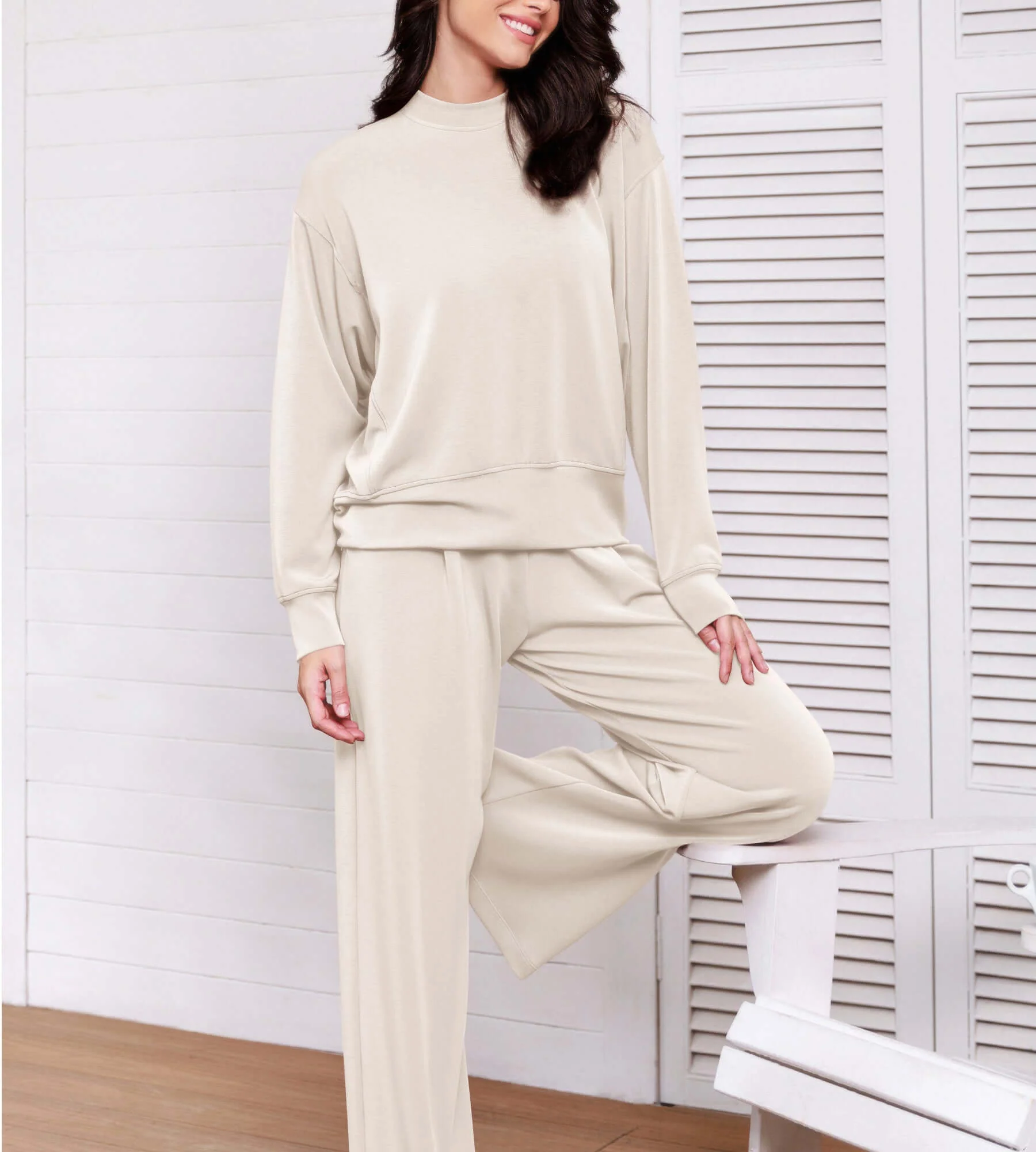 Modal Soft Long Sleeve Oversized Sweatshirts - Image 26