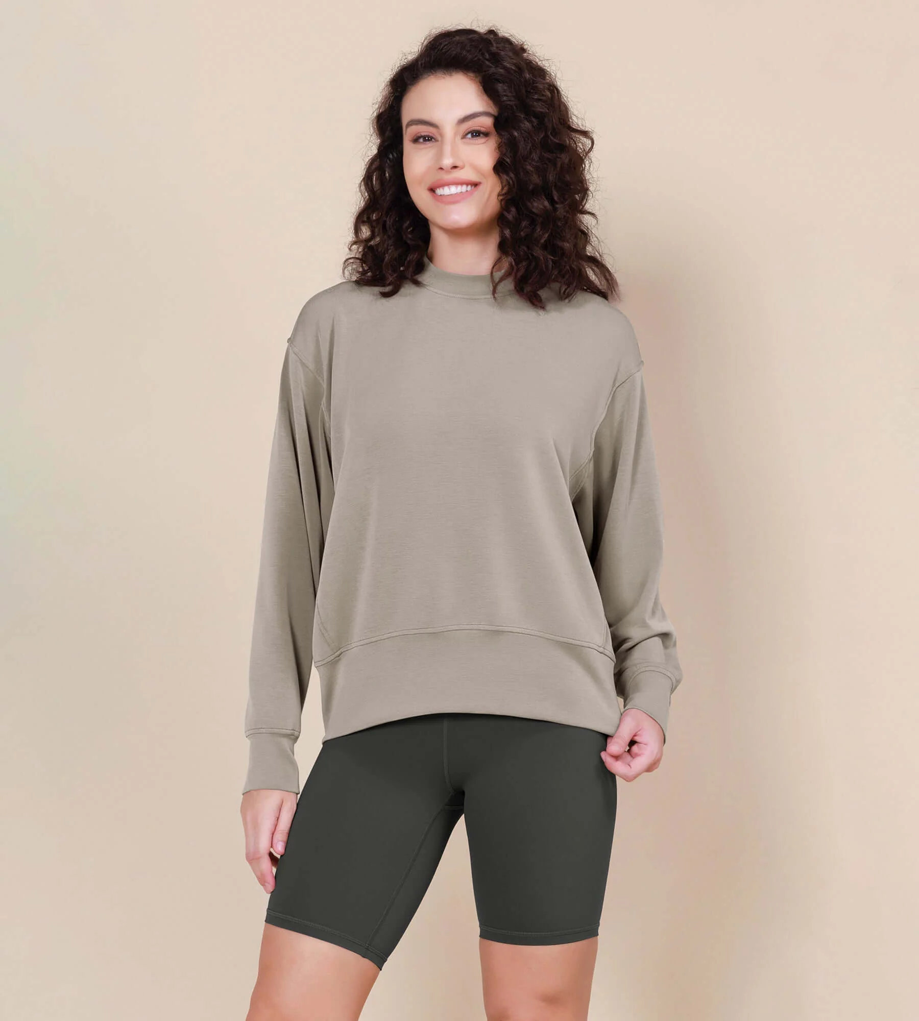 Modal Soft Long Sleeve Oversized Sweatshirts - Image 27
