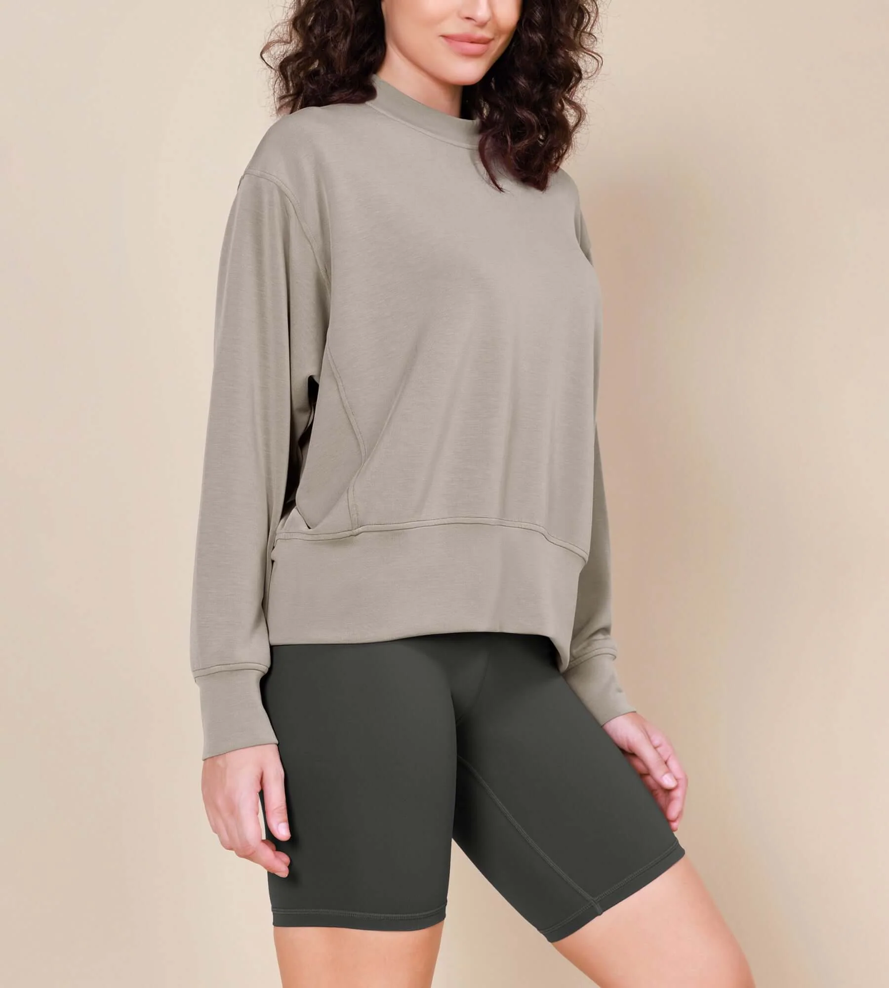 Modal Soft Long Sleeve Oversized Sweatshirts - Image 28