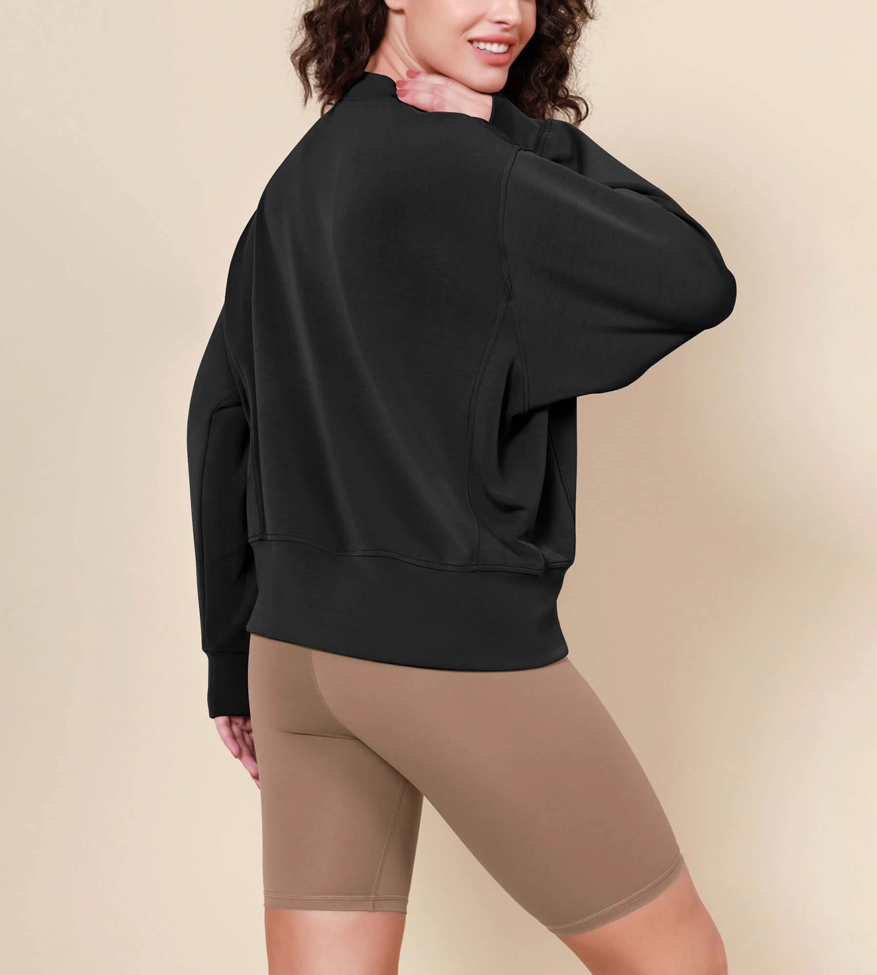 Modal Soft Long Sleeve Oversized Sweatshirts - Image 3