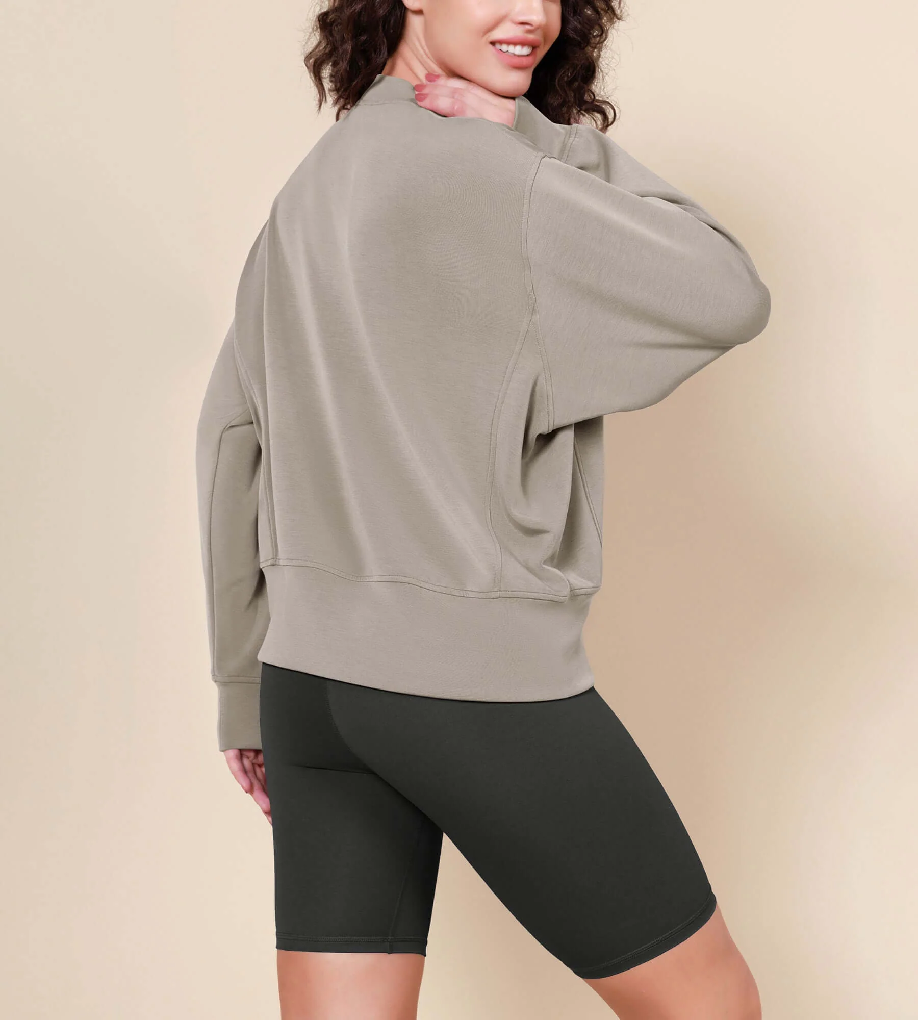 Modal Soft Long Sleeve Oversized Sweatshirts - Image 30