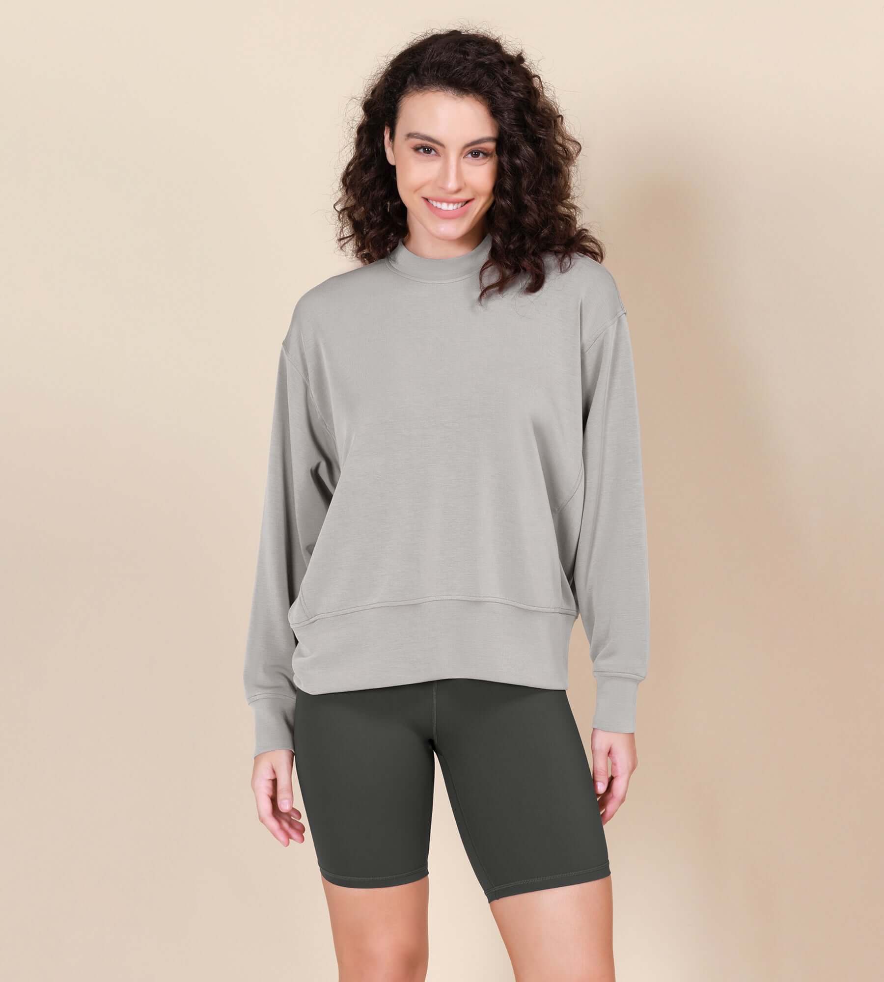 Modal Soft Long Sleeve Oversized Sweatshirts - Image 31