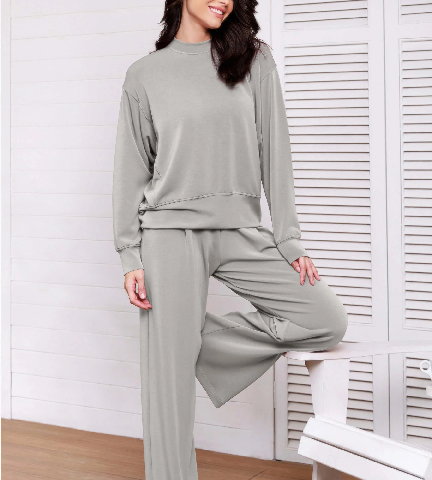 Modal Soft Long Sleeve Oversized Sweatshirts - Image 34