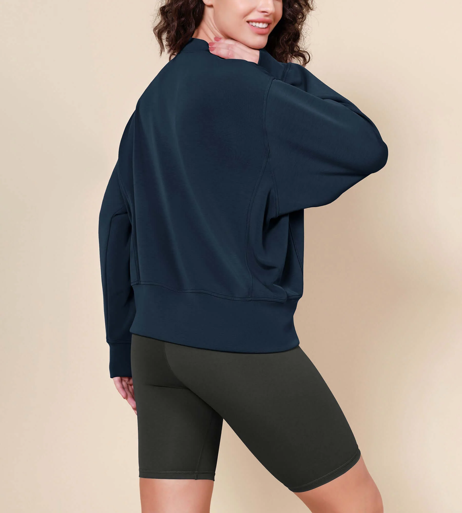 Modal Soft Long Sleeve Oversized Sweatshirts - Image 37