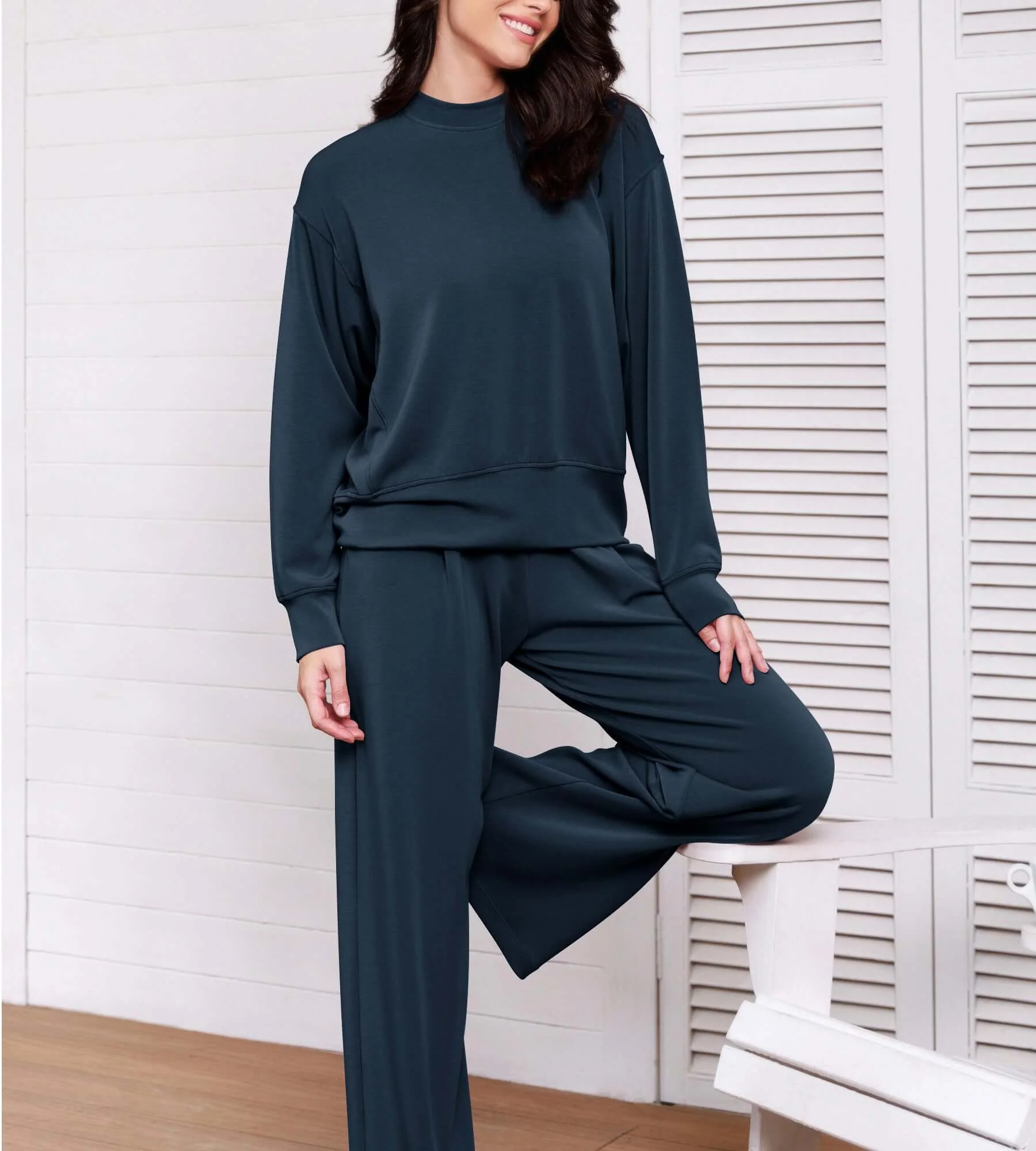 Modal Soft Long Sleeve Oversized Sweatshirts - Image 38